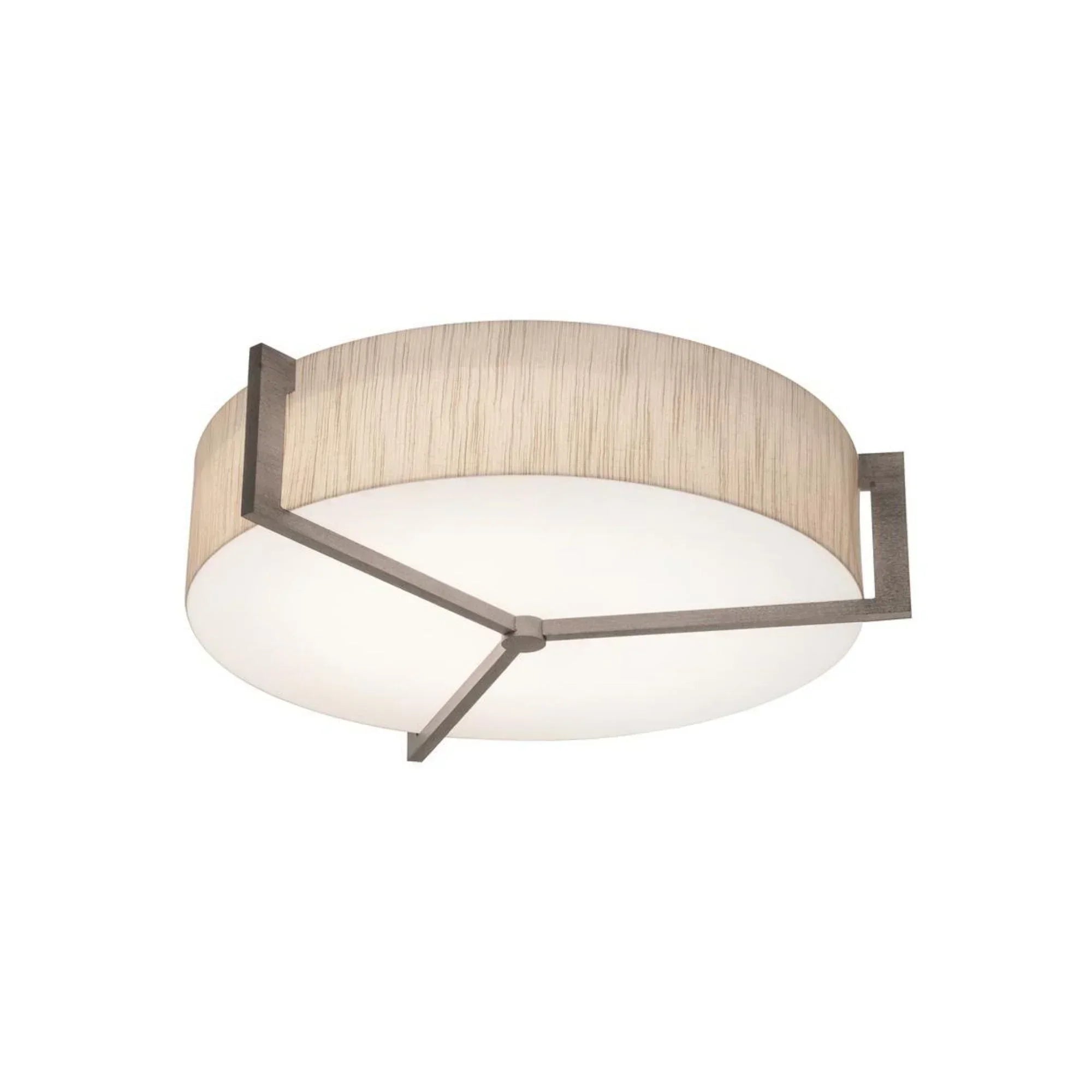 Apex 17" LED Flush Mount, Jute/Grey Finish