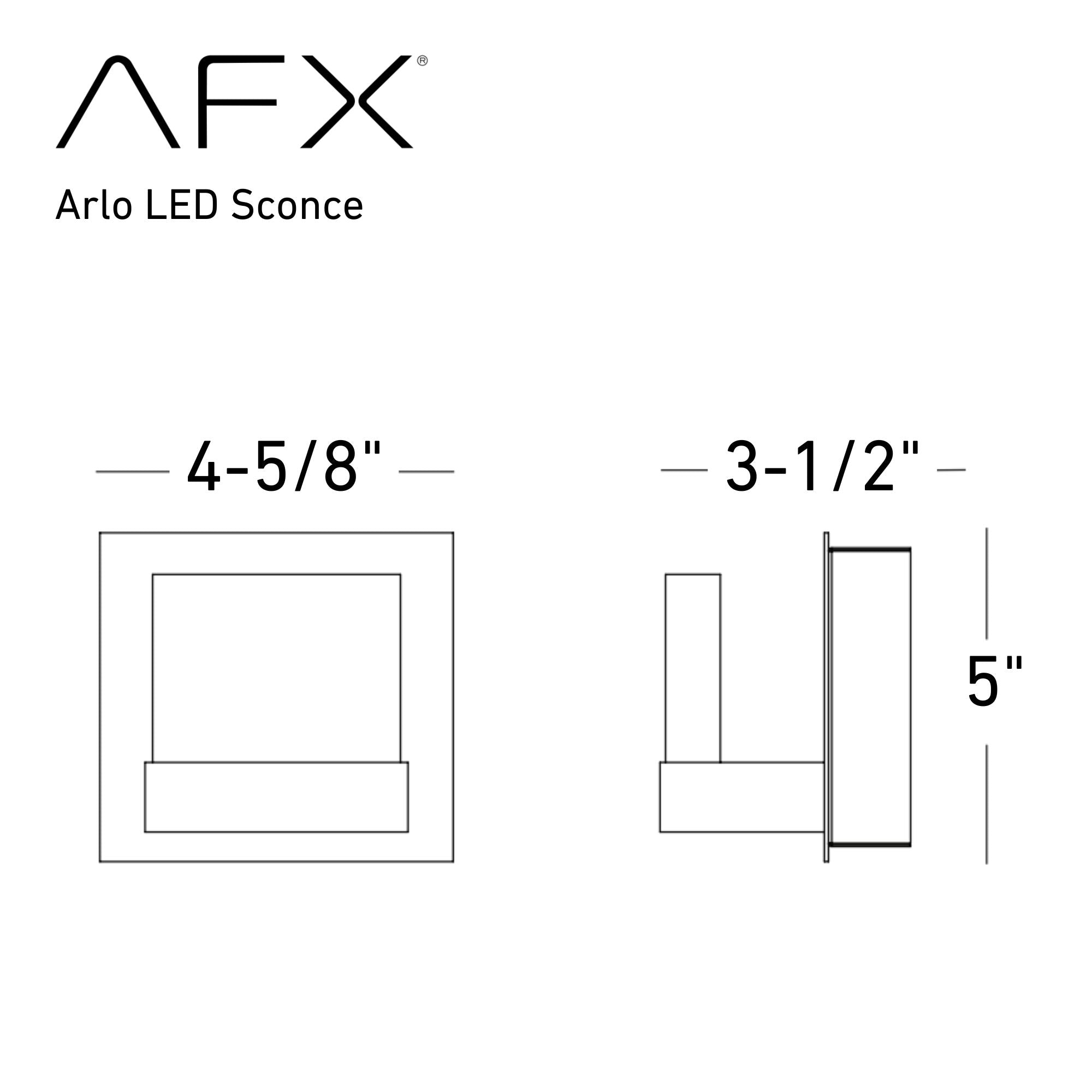 Arlo 5 in. LED Wall Light Satin Nickel Finish 120-277V