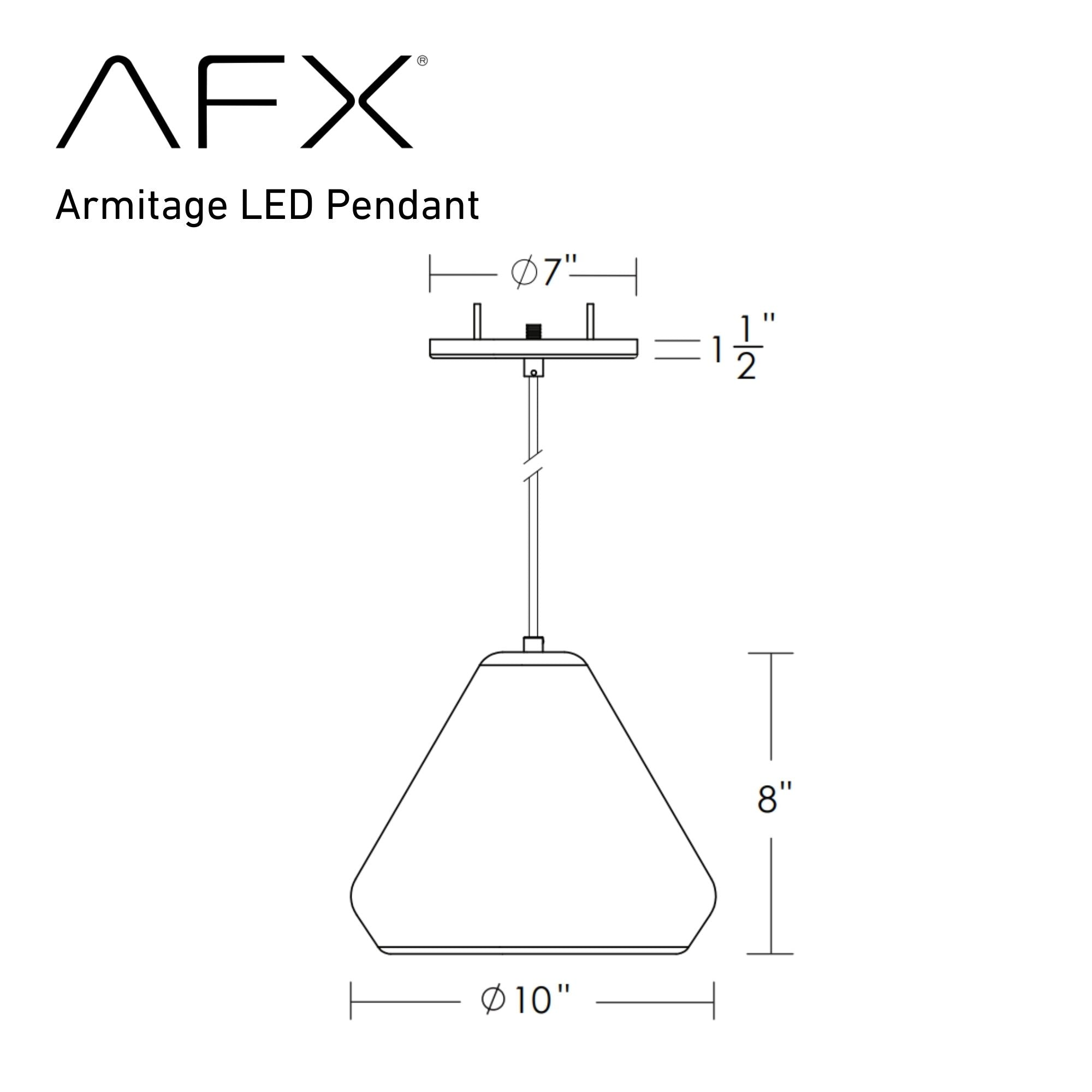 Armitage 10 in. LED Pendant Light 120V 3000K Satin Nickel finish with Clear & White shade - Bees Lighting