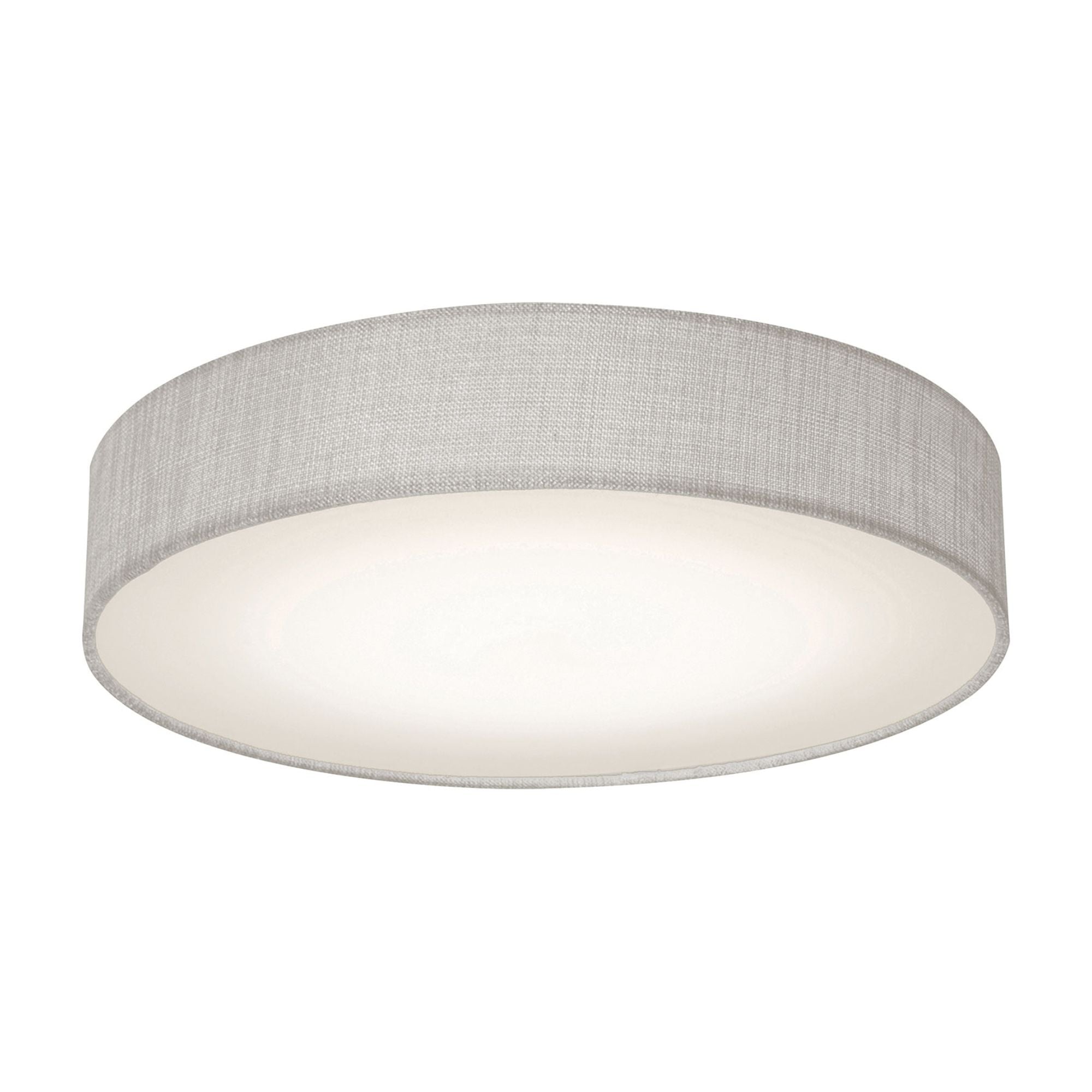 Ashland LED Flush Mount with Grey Linen Fabric Shade