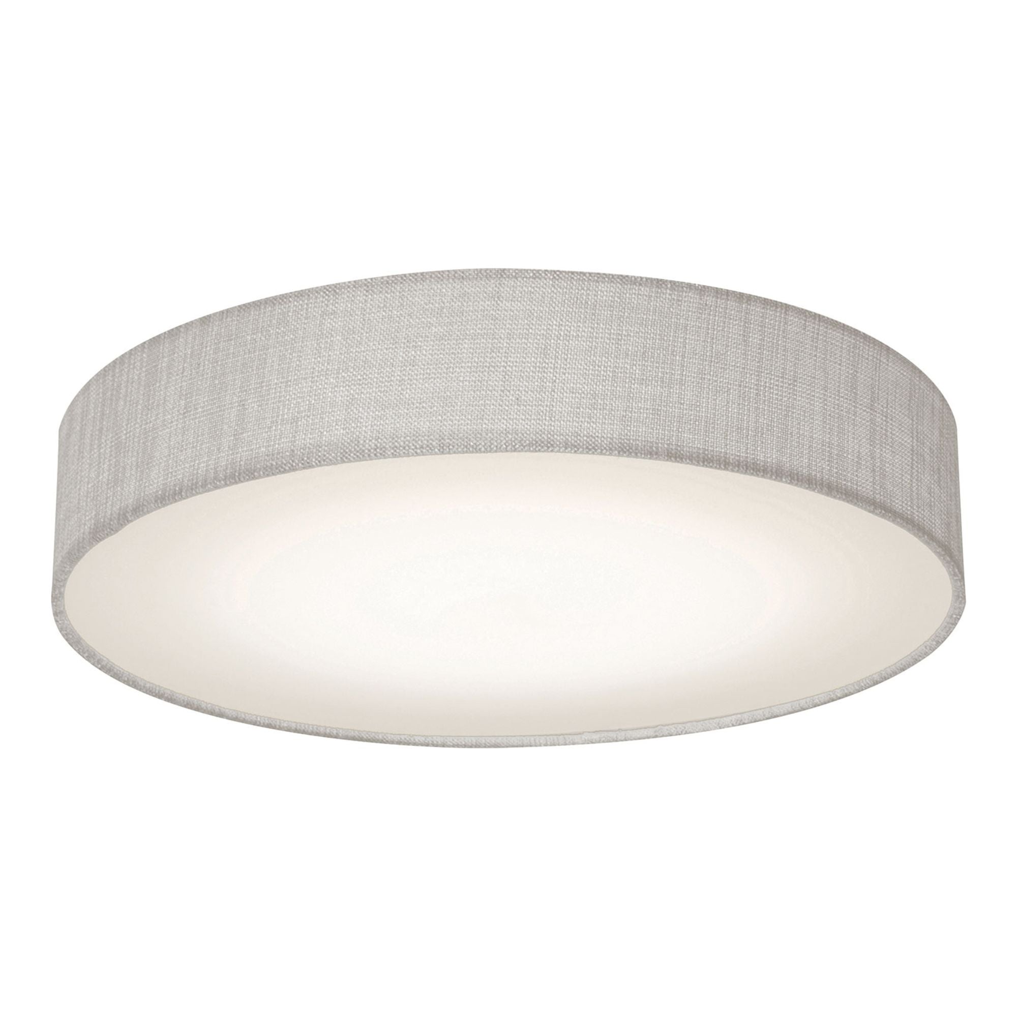 Ashland LED Flush Mount with Grey Linen Fabric Shade