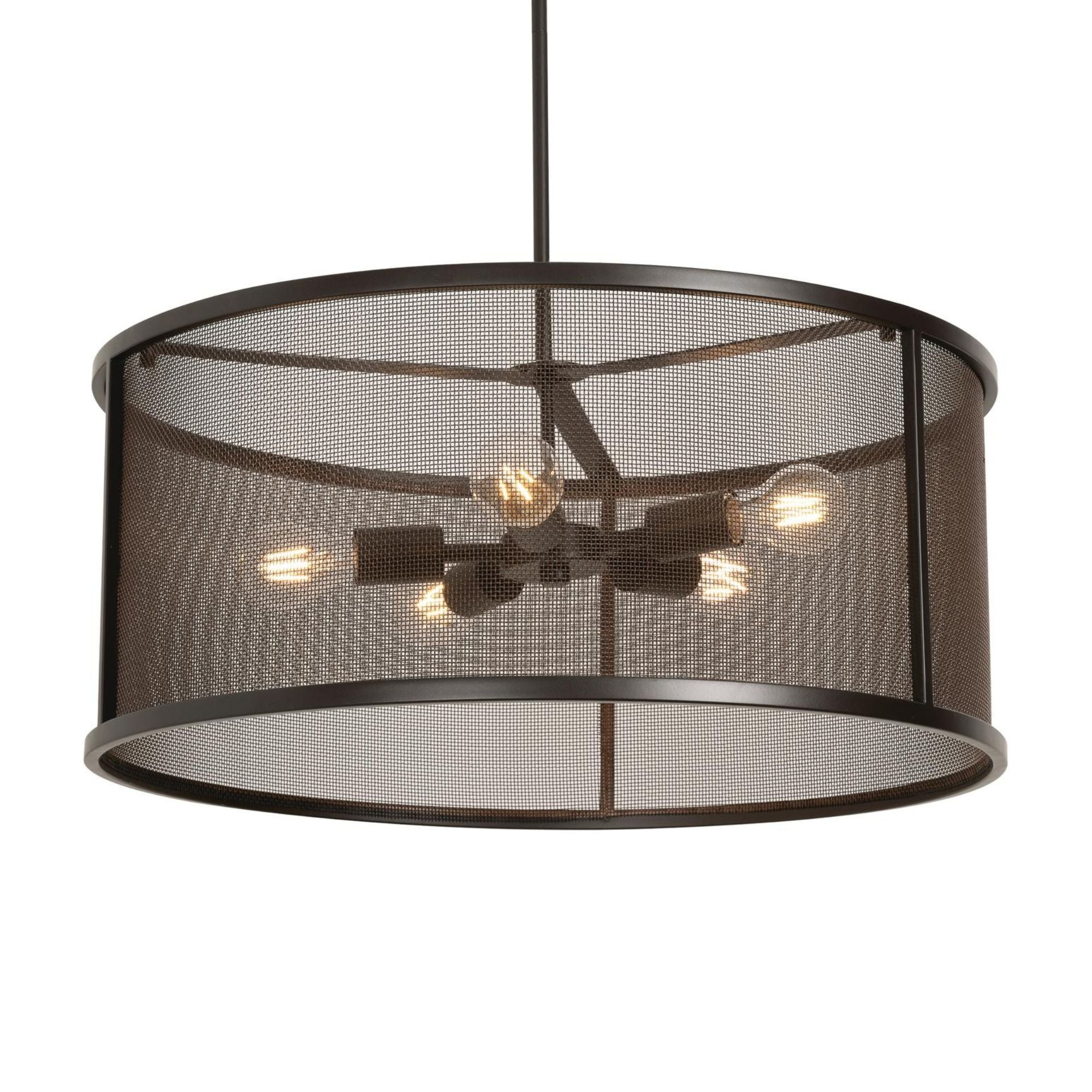 Austin 24 in. 5 Lights Pendant Light Bronze finish - Bees Lighting