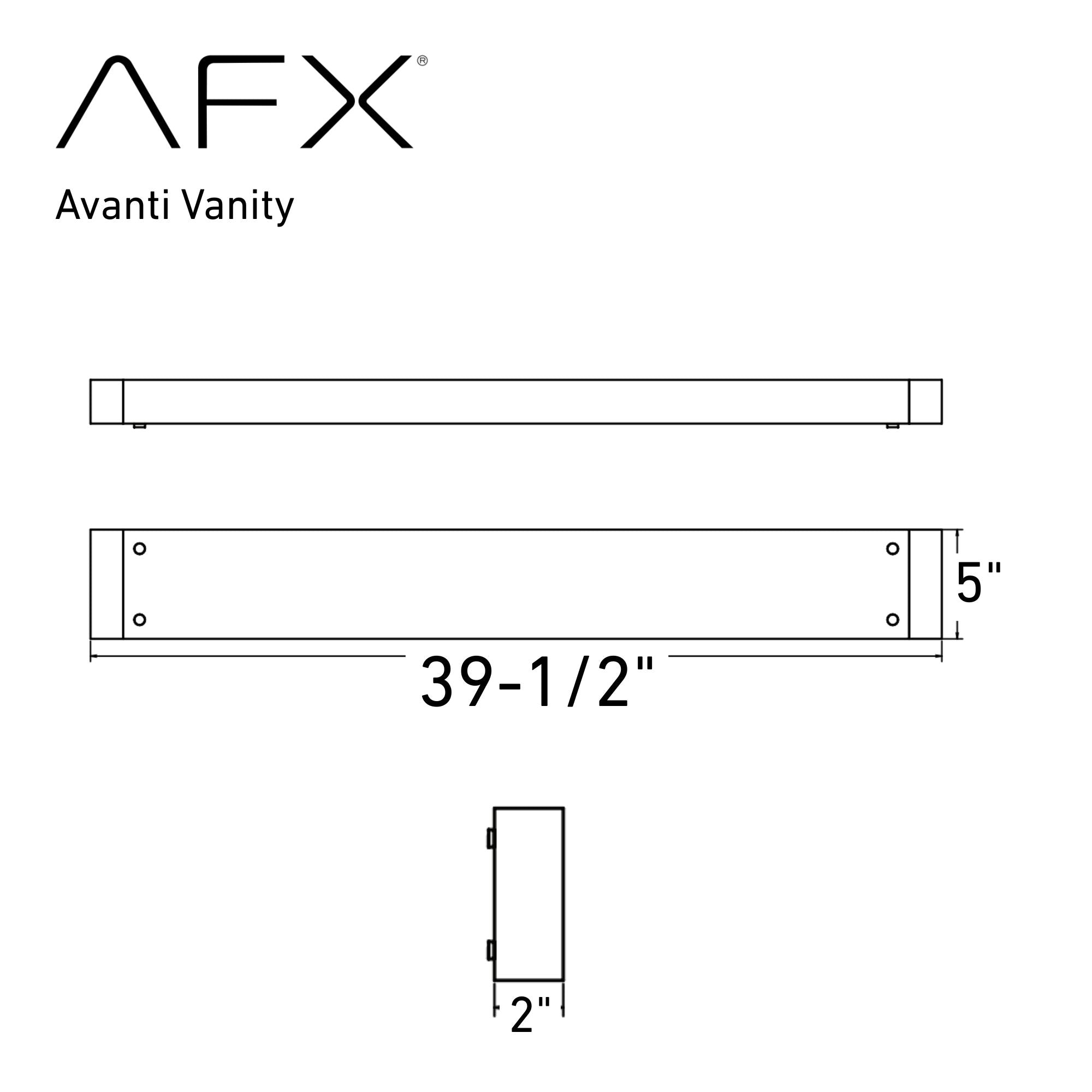 Avanti 40 in. LED Bath Bar Satin Nickel & White - Bees Lighting