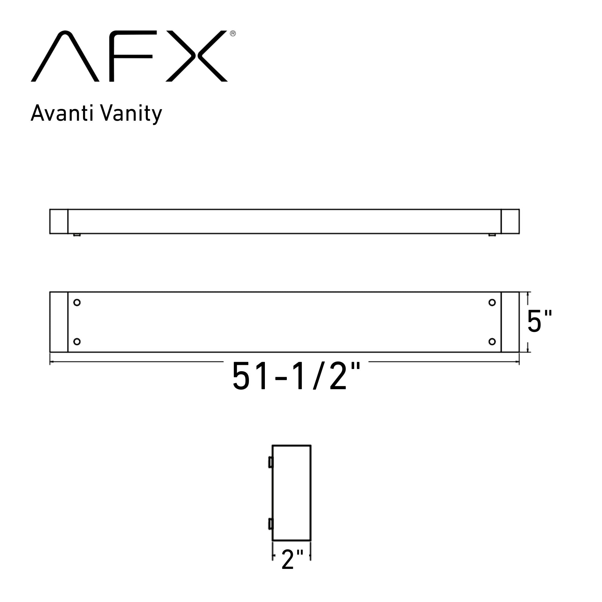 Avanti 52 in. LED Bath Bar Satin Nickel & White - Bees Lighting