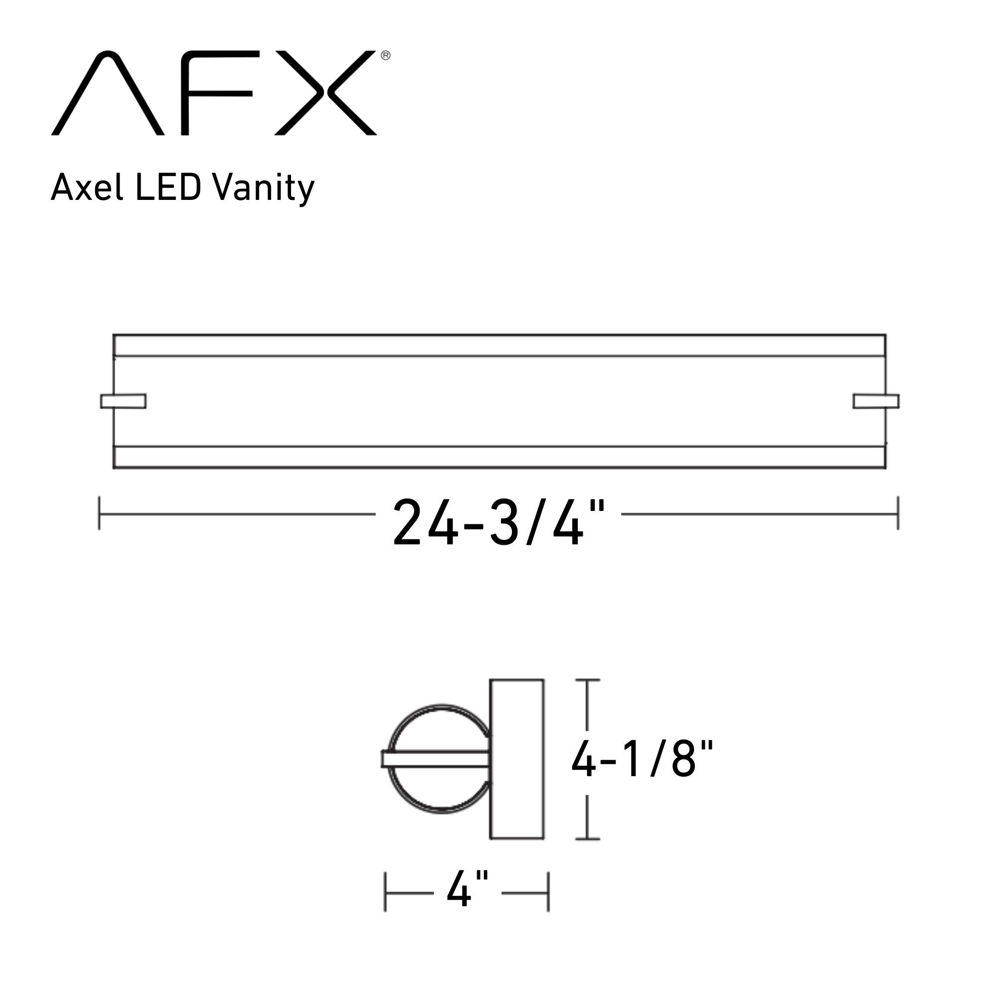 Axel 25 In. LED Bath Bar Satin Brass Finish - Bees Lighting