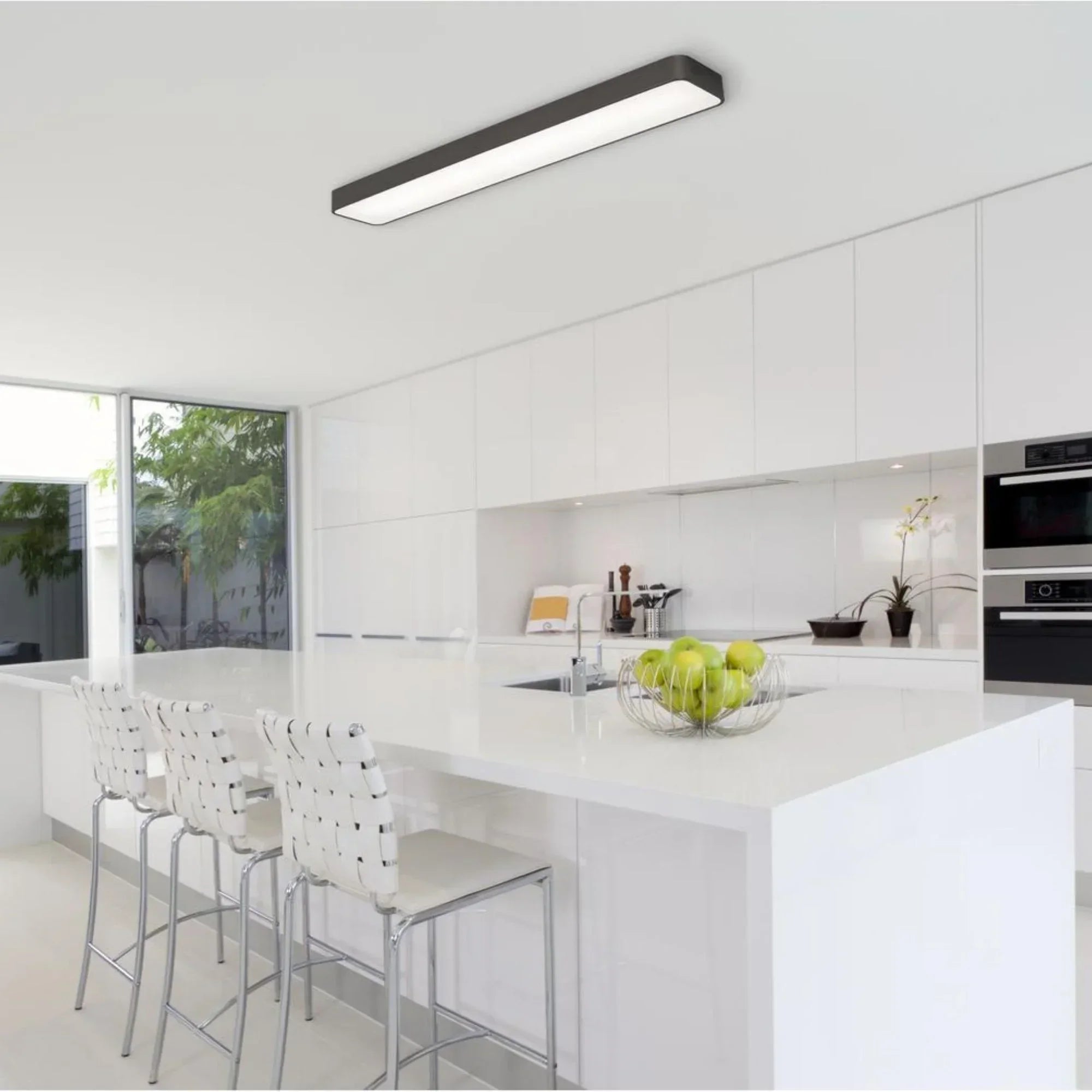 Bailey 24" LED Linear Flush Mount, Black Finish