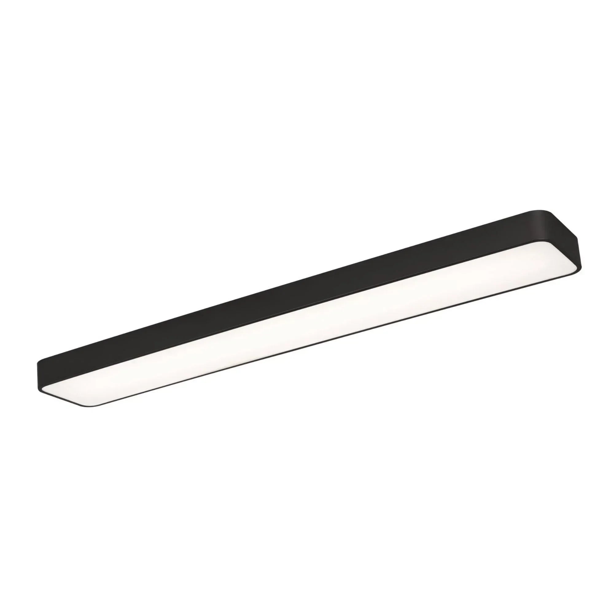 Bailey 46" LED Linear Flush Mount, Black Finish, Battery Backup