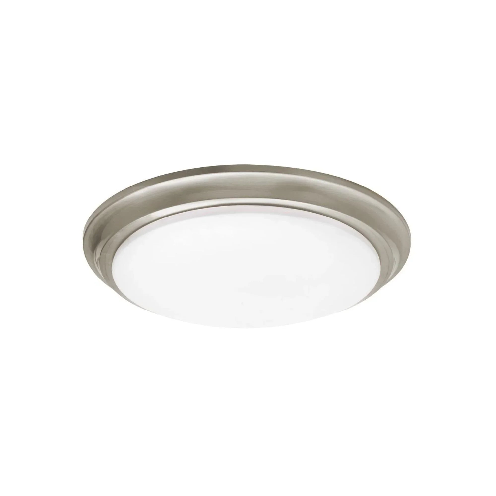 Baron 12" LED Flush Mount, Satin Nickel Finish