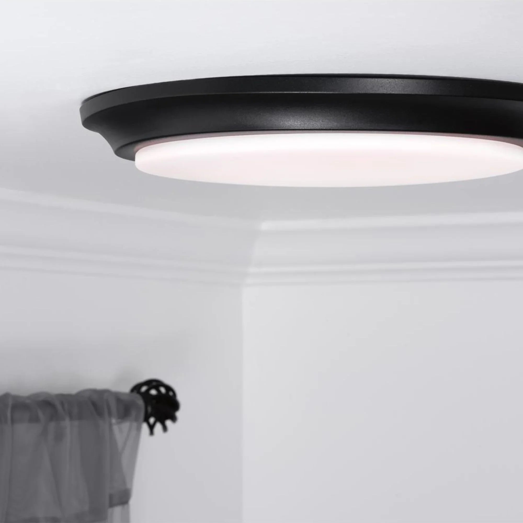 Baron 14" LED Flush Mount, Black Finish