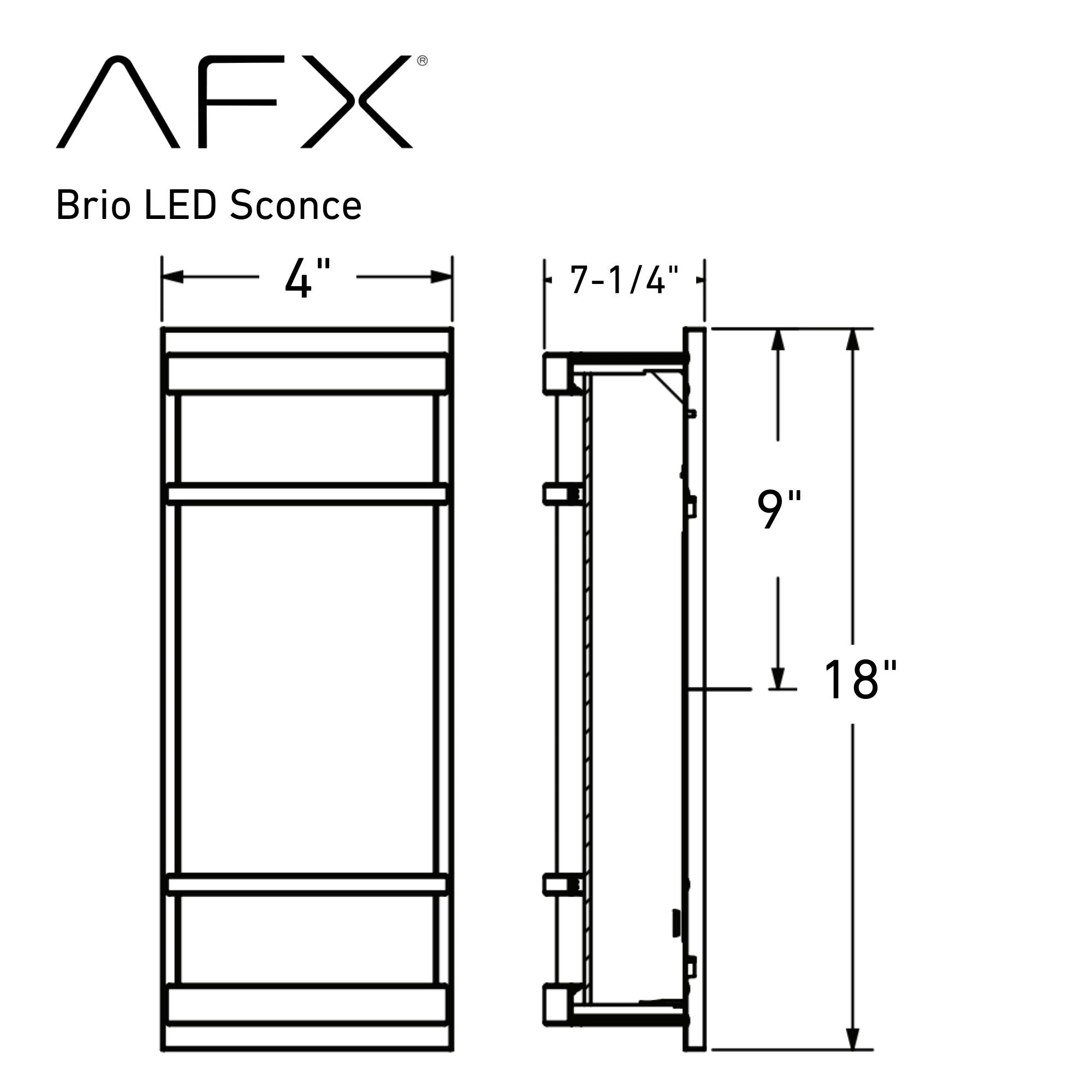 Brio 18 in. LED Wall Light Satin Nickel Finish White Shade - Bees Lighting