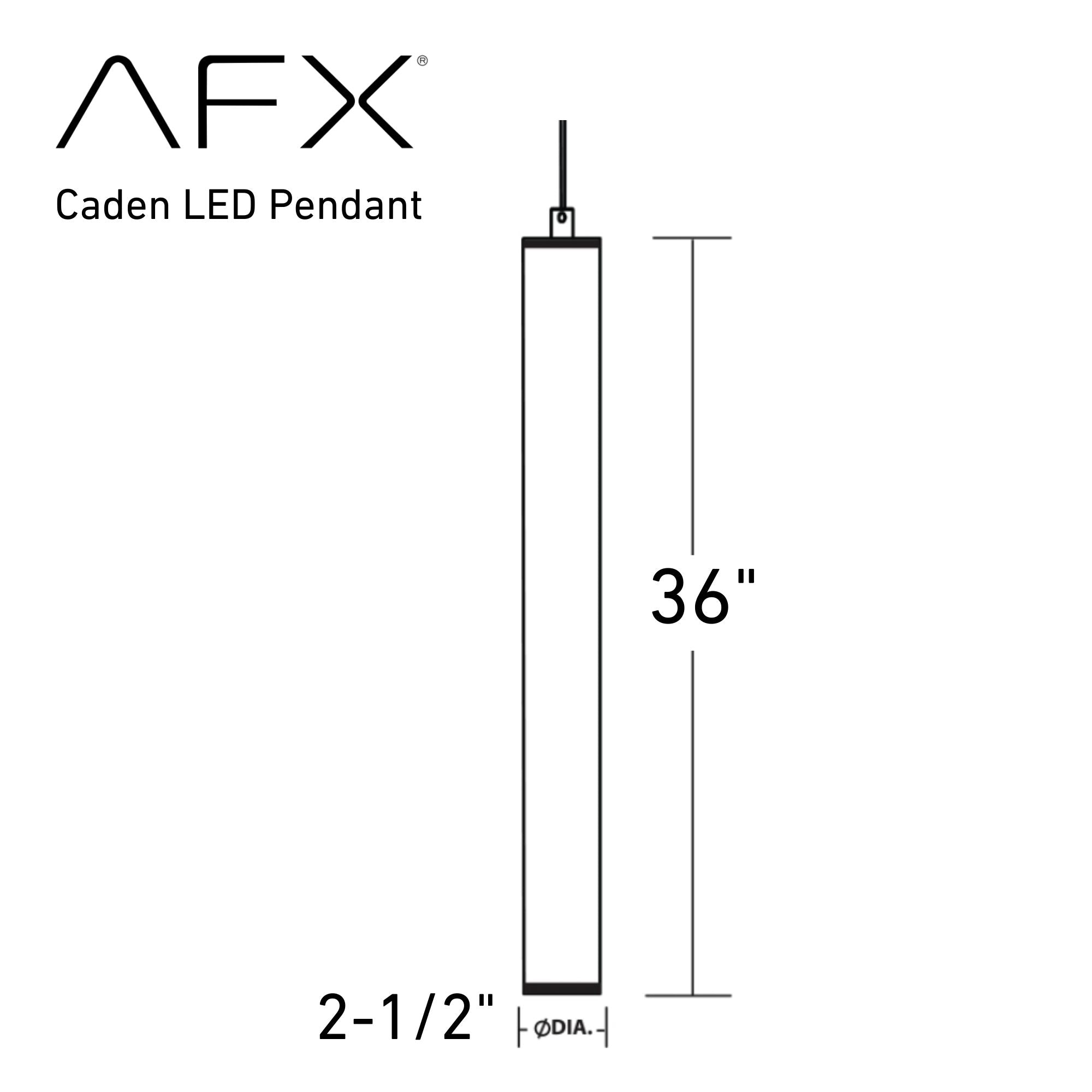 Caden 36 in. LED Pendant Light Black Finish - Bees Lighting