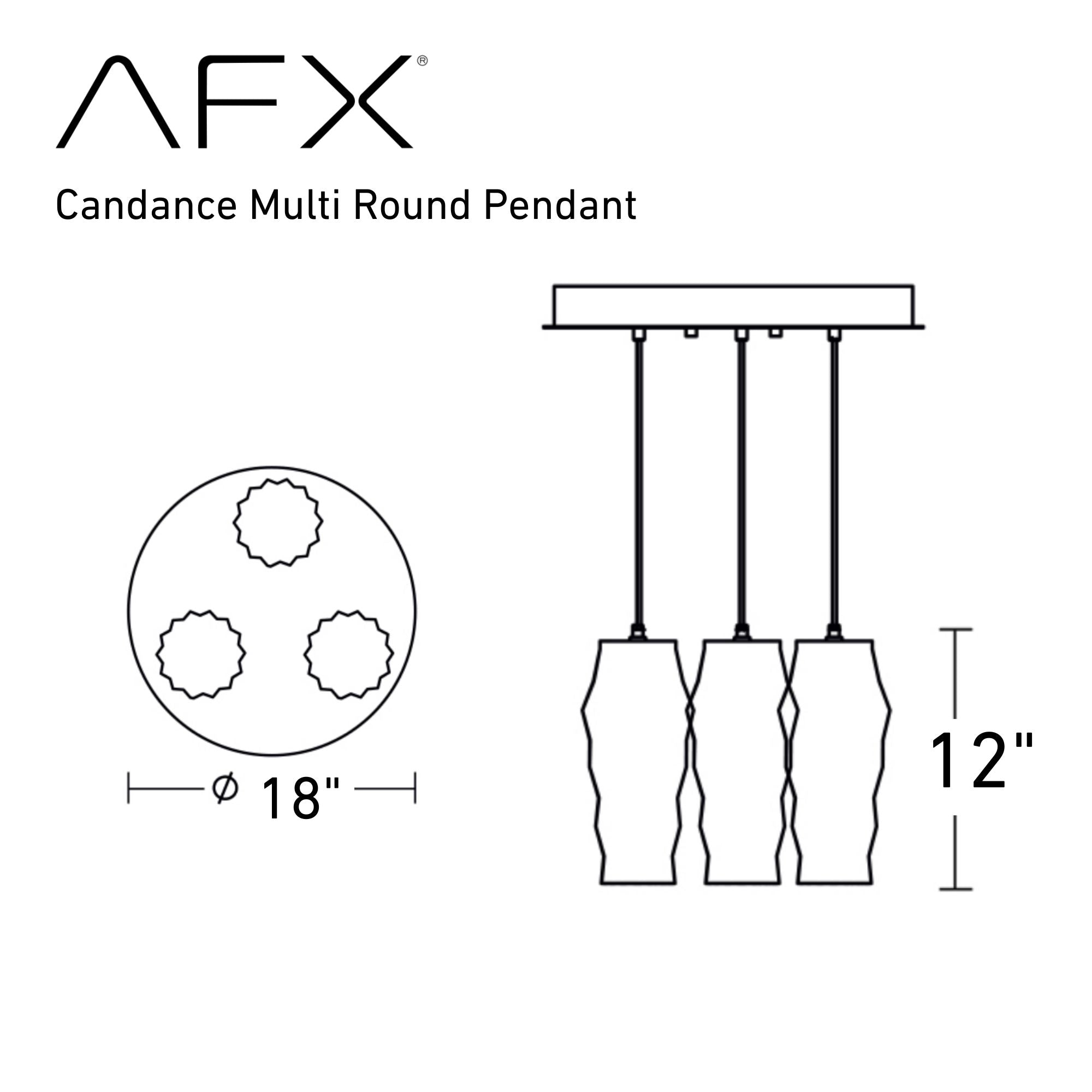 Candace 18 in. 3 Lights Pendant Light Satin Nickel Finish Clear Shade - Bees Lighting