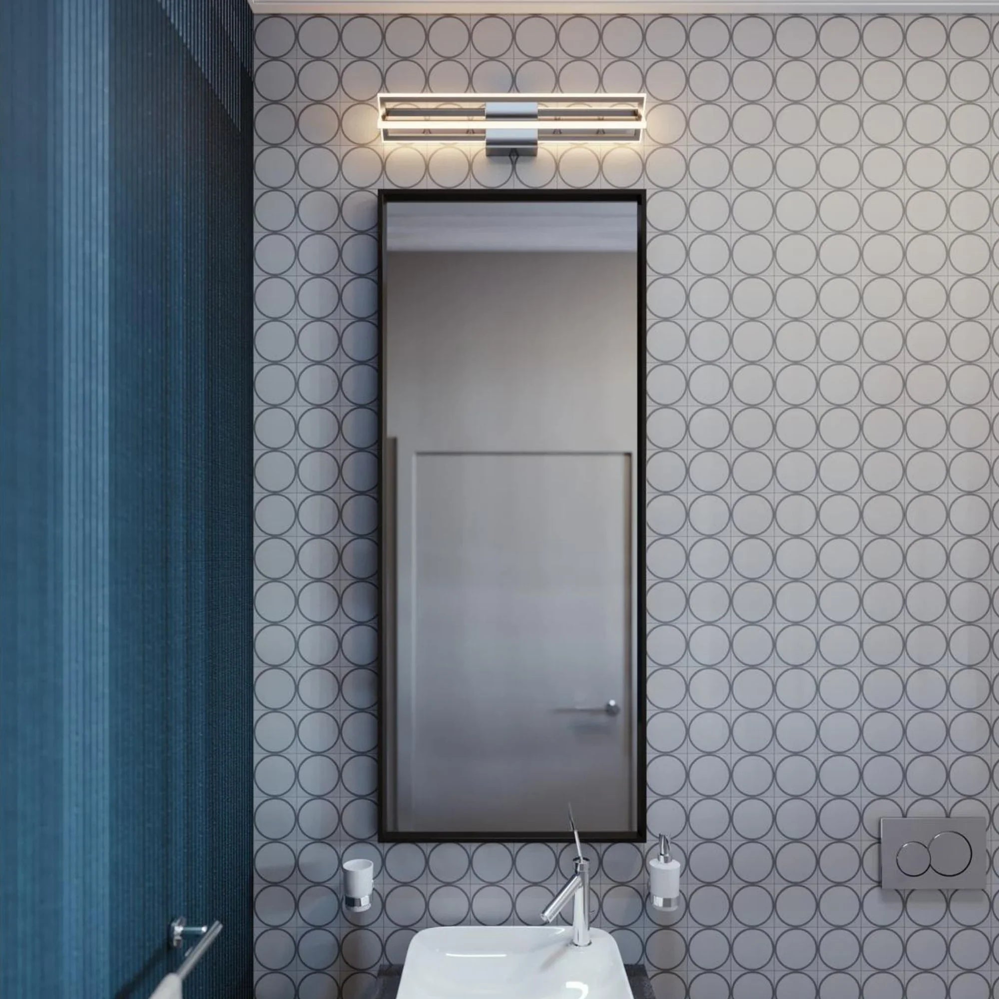 Cass 36" LED Vanity, Satin Nickel Finish - Bees Lighting