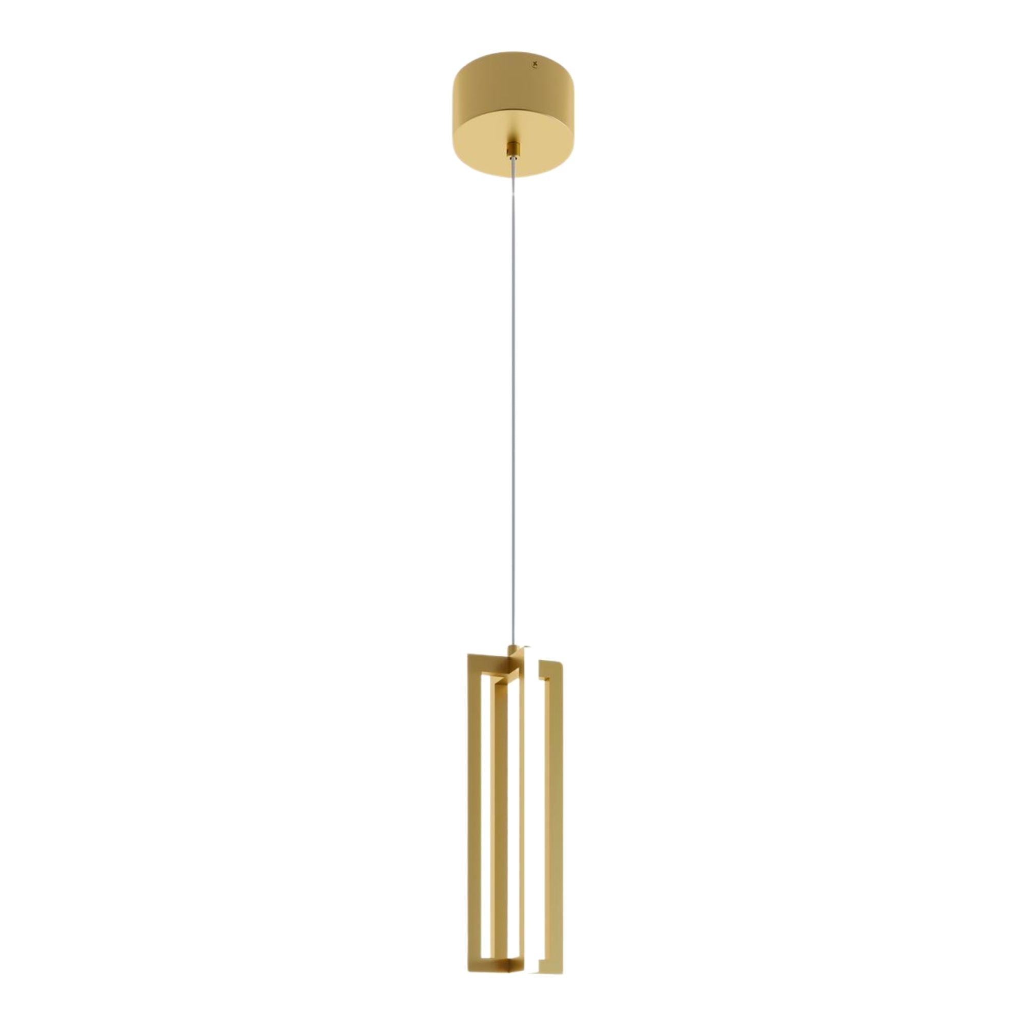 Cass 12 in. Single LED Pendant Light Gold finish - Bees Lighting