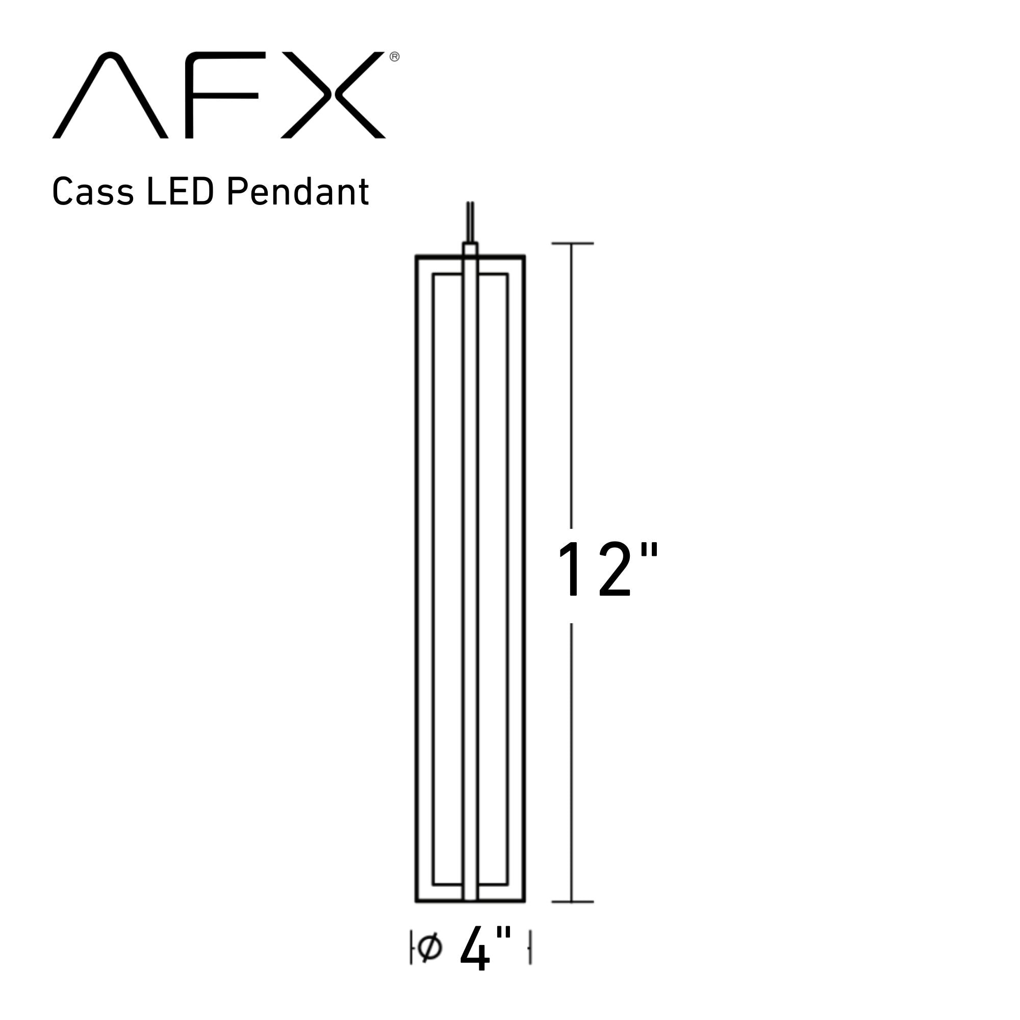 Cass 12 in. Single LED Pendant Light Satin Nickel finish - Bees Lighting