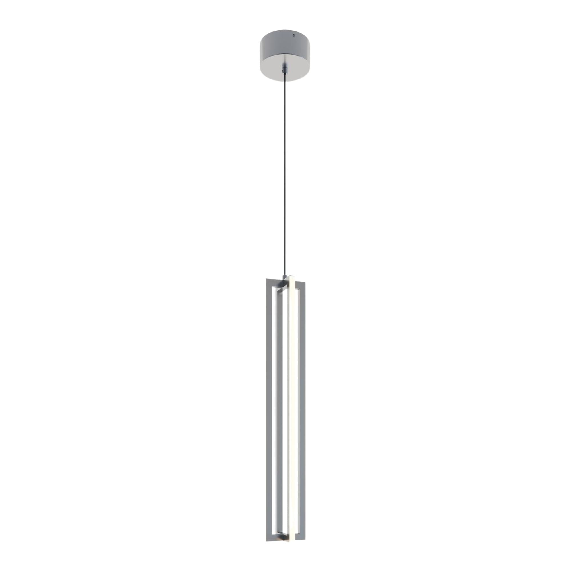 Cass 24 in. Single LED Pendant Light Satin Nickel finish - Bees Lighting