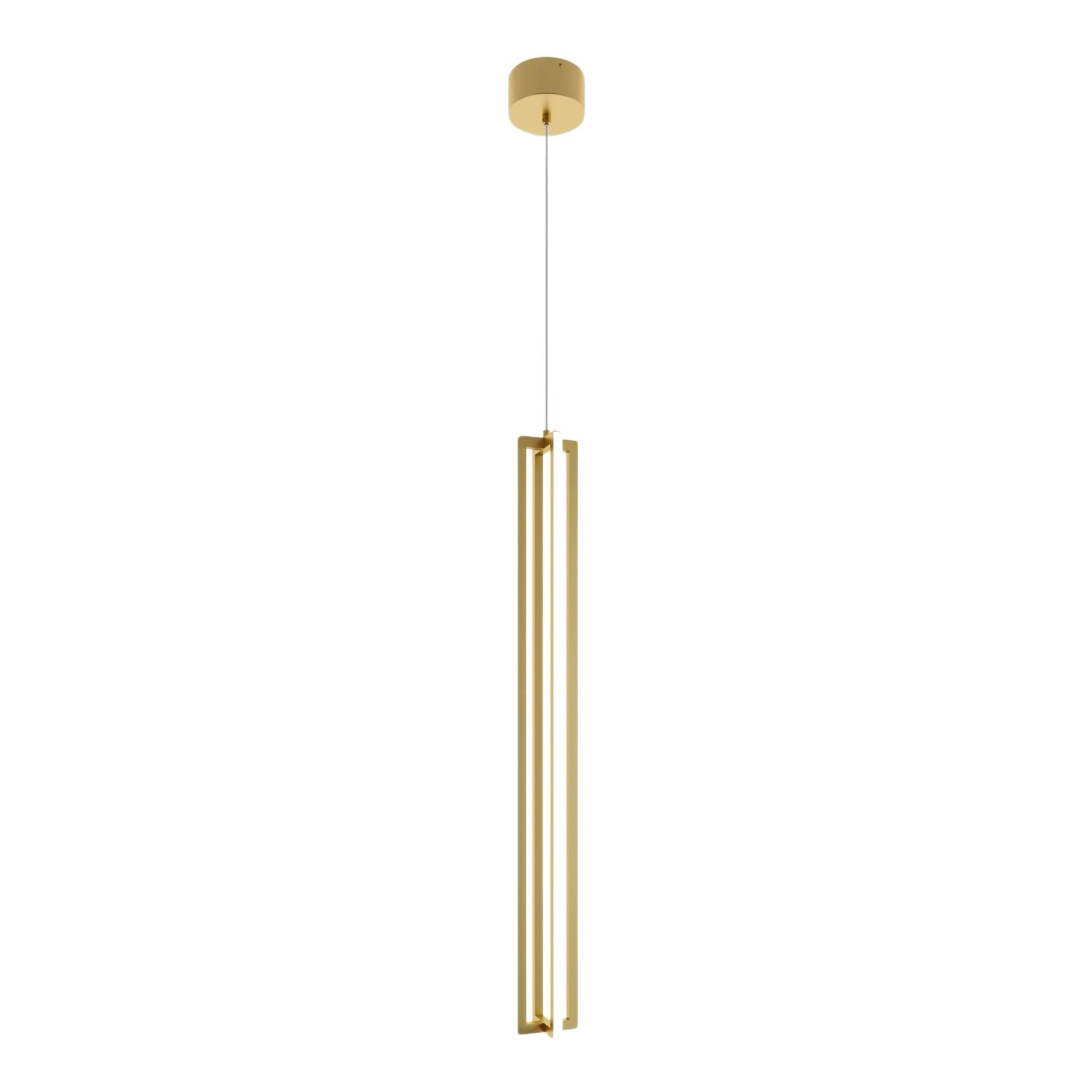 Cass 36 in. Single LED Pendant Light Gold finish - Bees Lighting