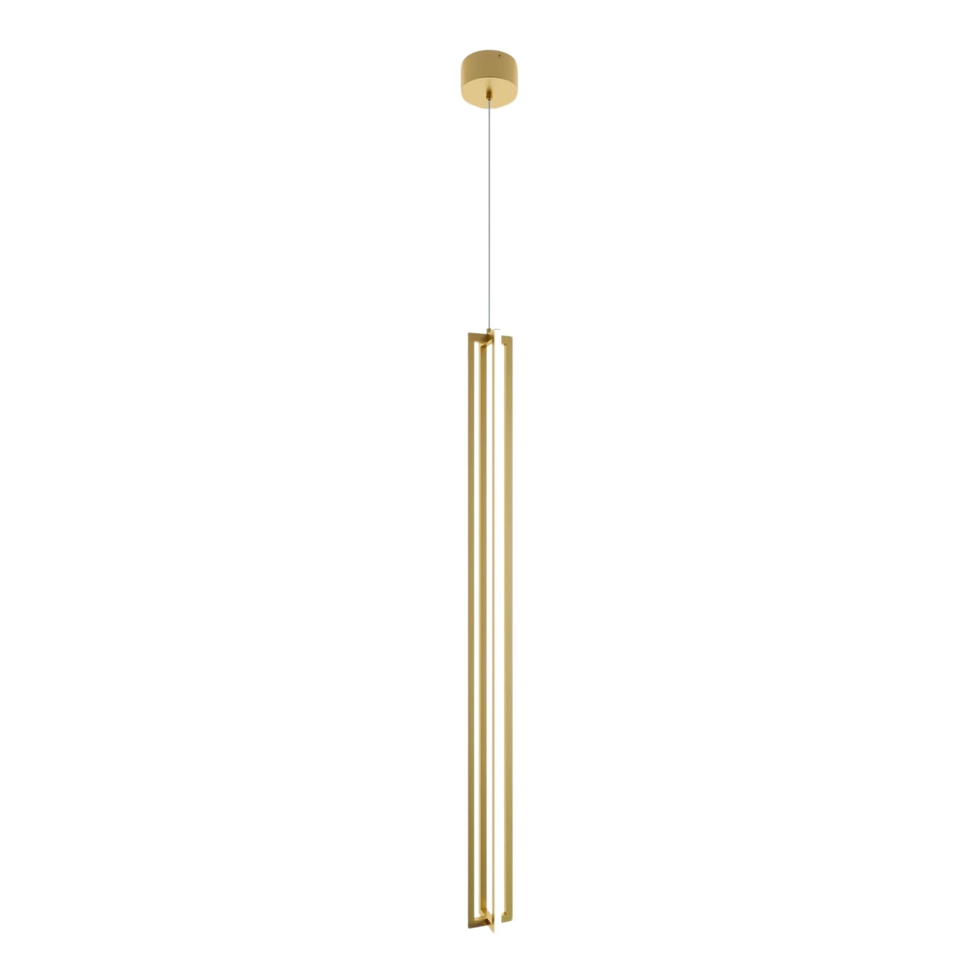 Cass 48 in. Single LED Pendant Light Gold finish - Bees Lighting
