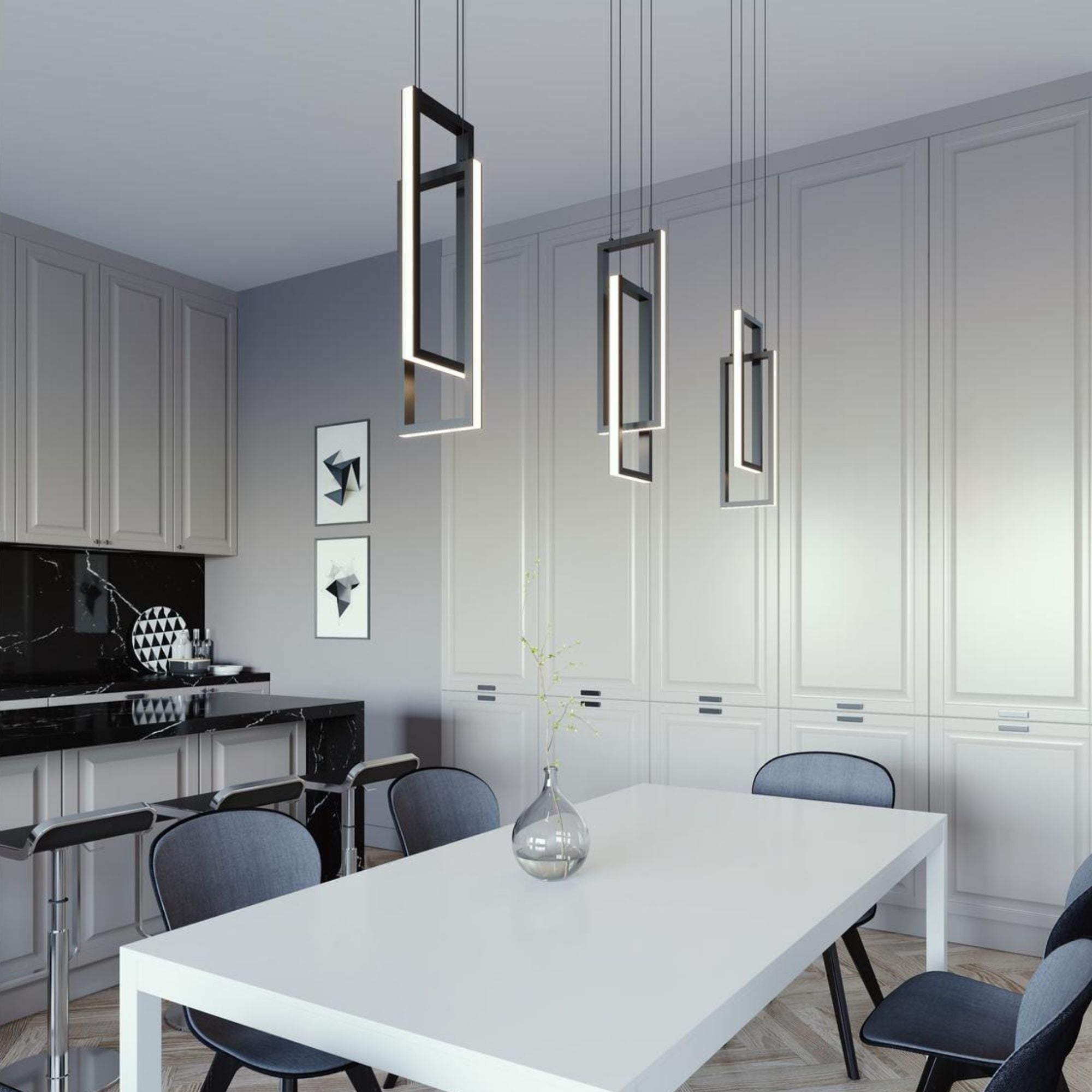 Cole 6 in. LED Pendant Light Black finish - Bees Lighting