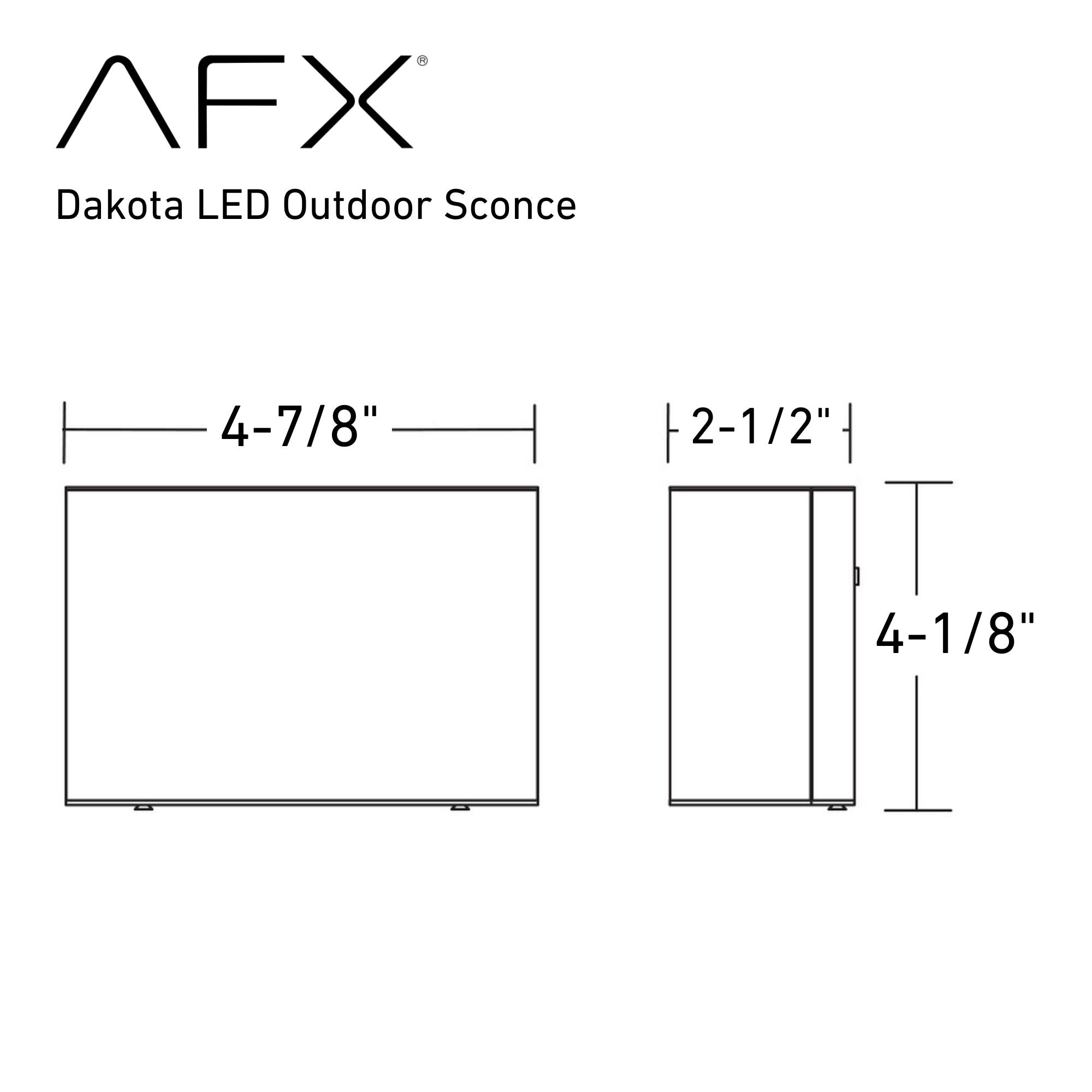 Dakota 5 in. LED Outdoor Wall Sconce 3000K Black Finish - Bees Lighting