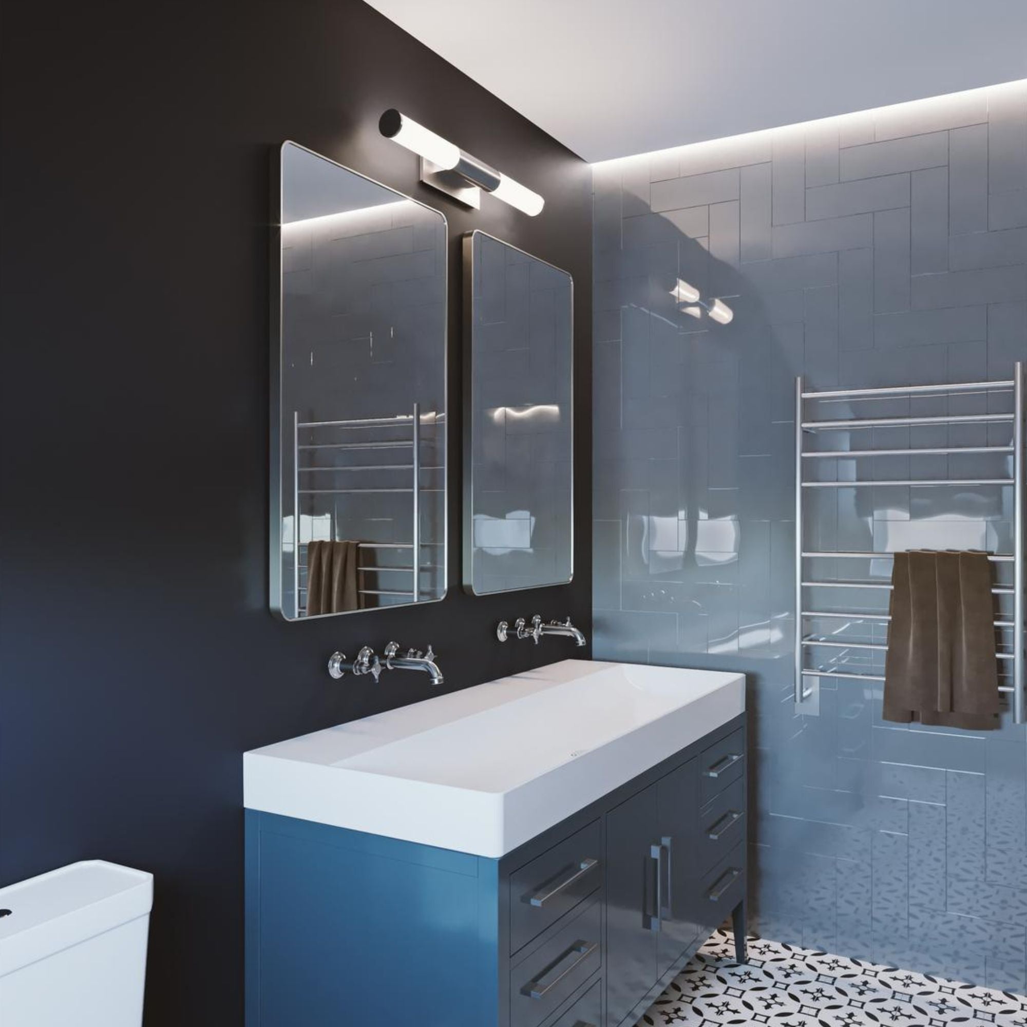 Dax 27 in. LED Bath Bar Satin Nickel finish - Bees Lighting