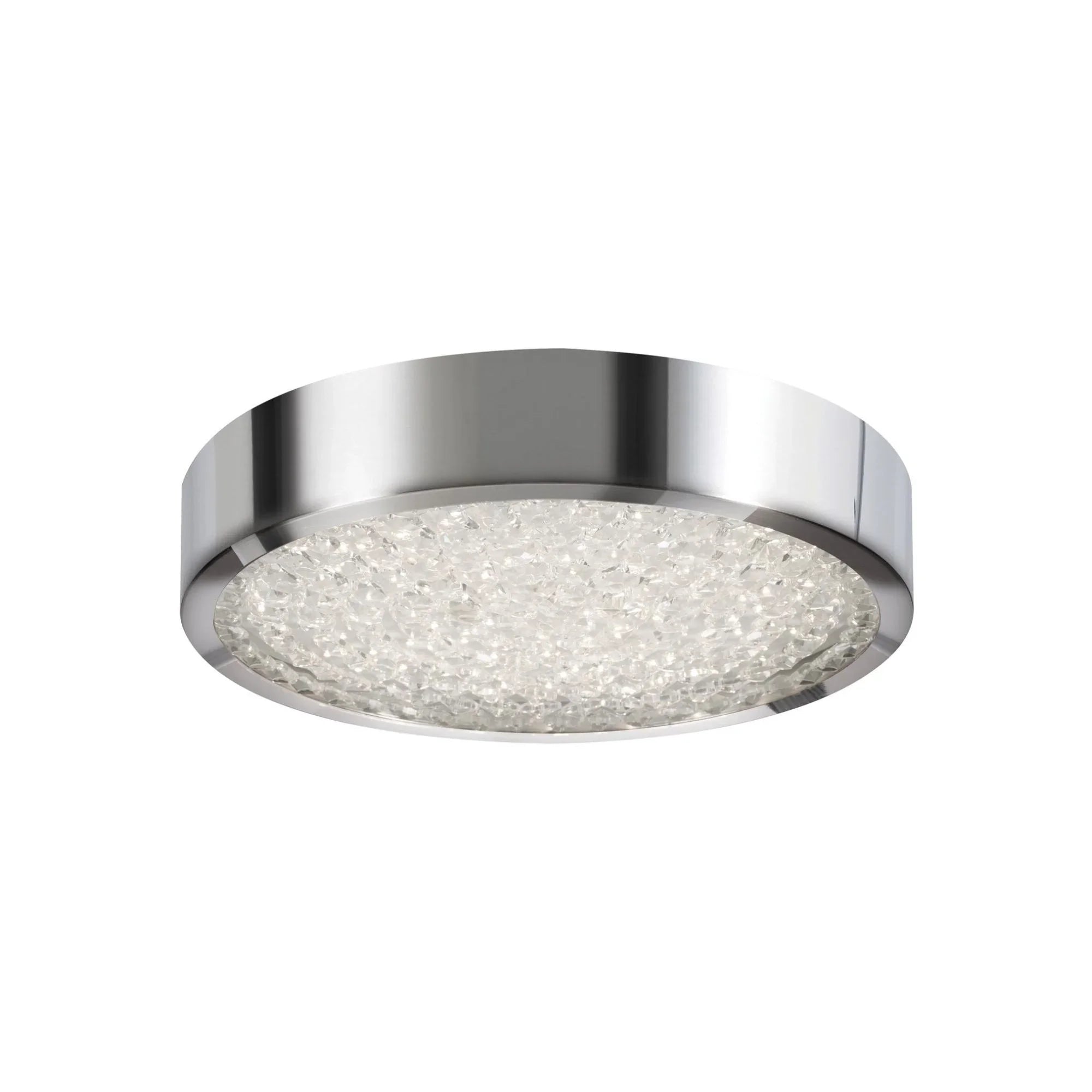 Diamonds 13" LED Flush Mount, Polished Chrome Finish