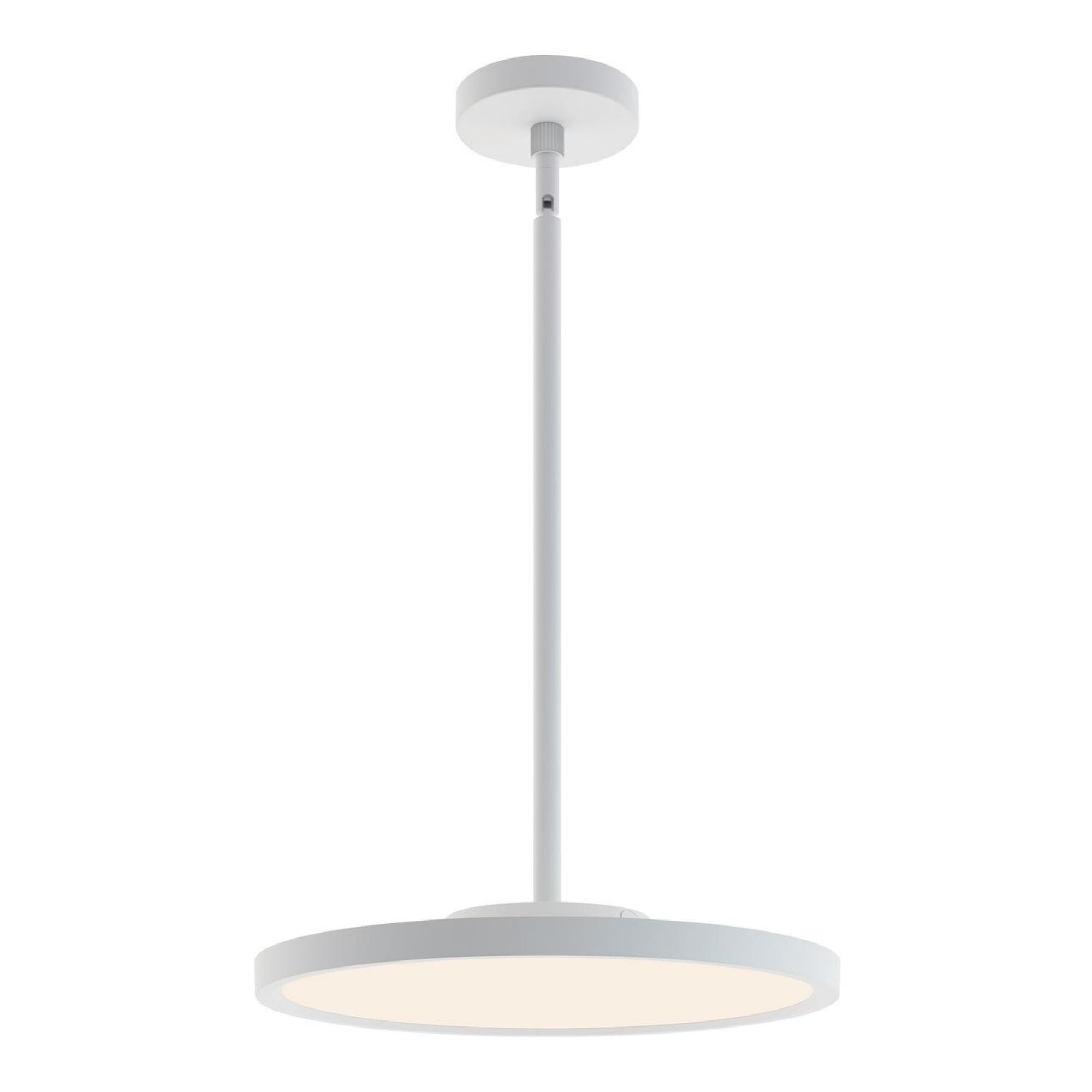 Edge Round 16 In. LED Pendant Light 120V White Finish - Bees Lighting