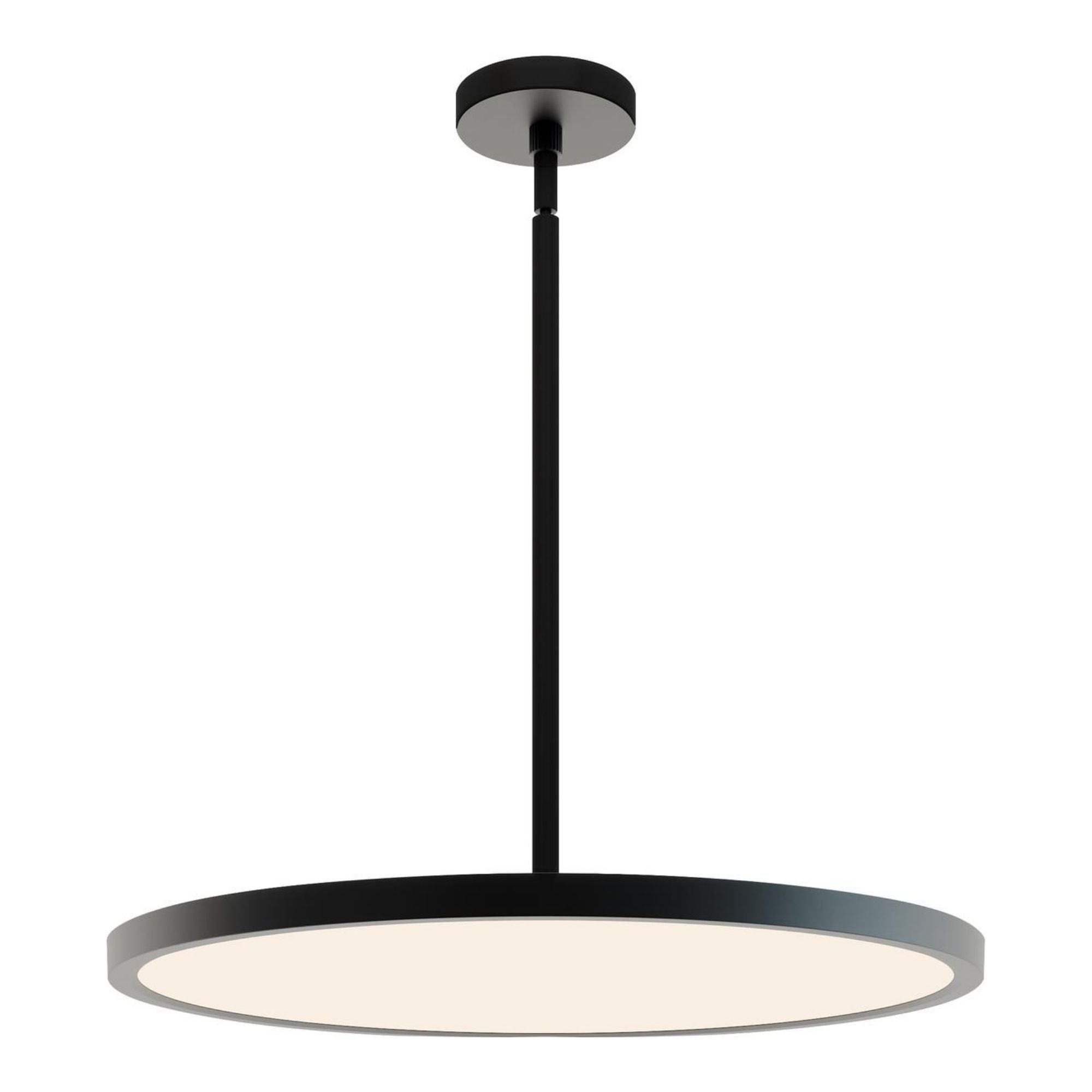 Edge Round 24 In. LED Pendant Light 120V Black Finish - Bees Lighting