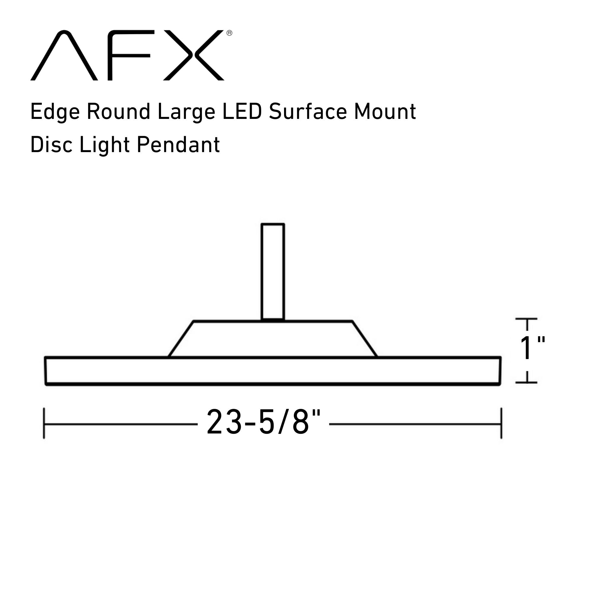 Edge Round 24 In. LED Pendant Light 120V White Finish - Bees Lighting