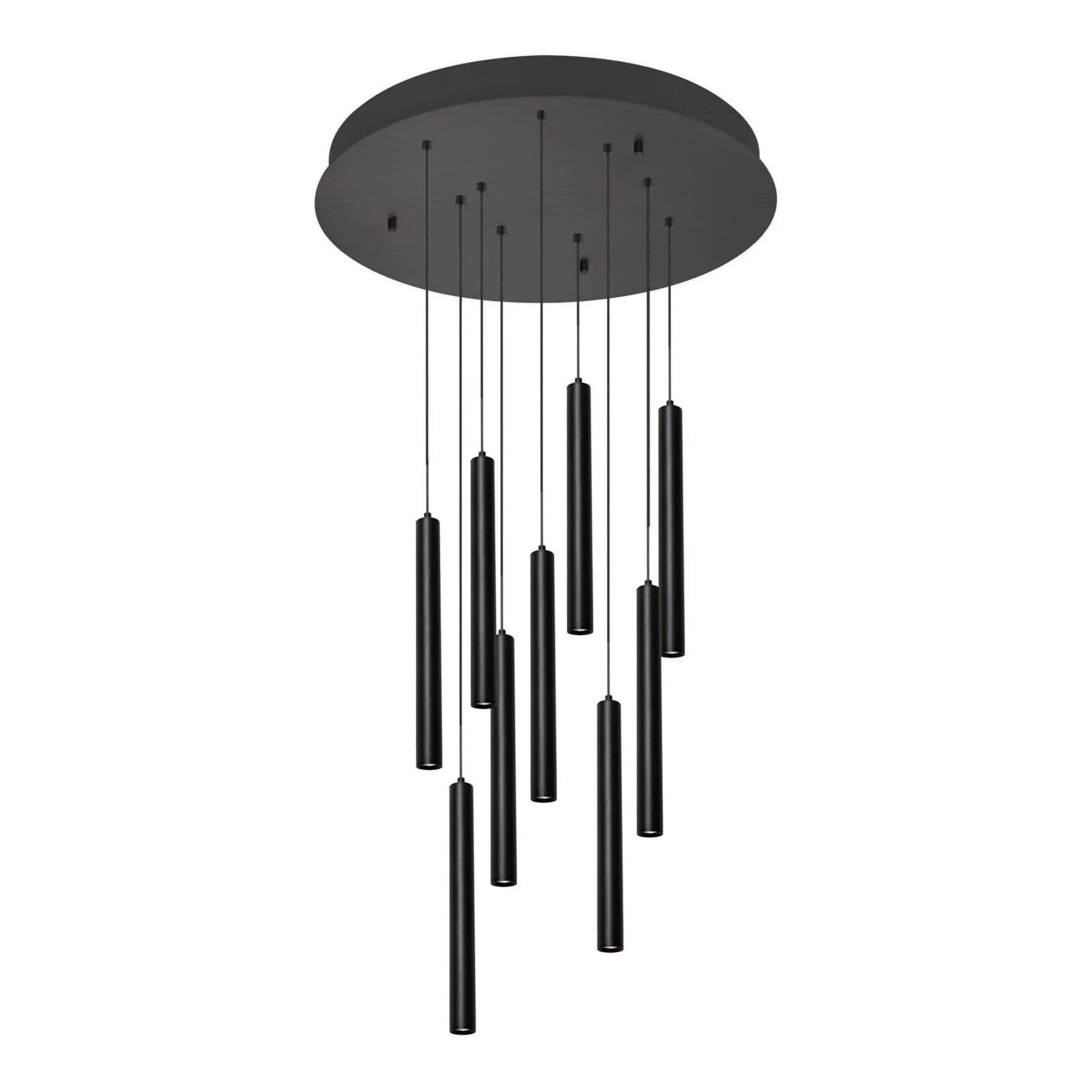 Eli 24" LED Multi-Port Pendant, Black Finish - Bees Lighting