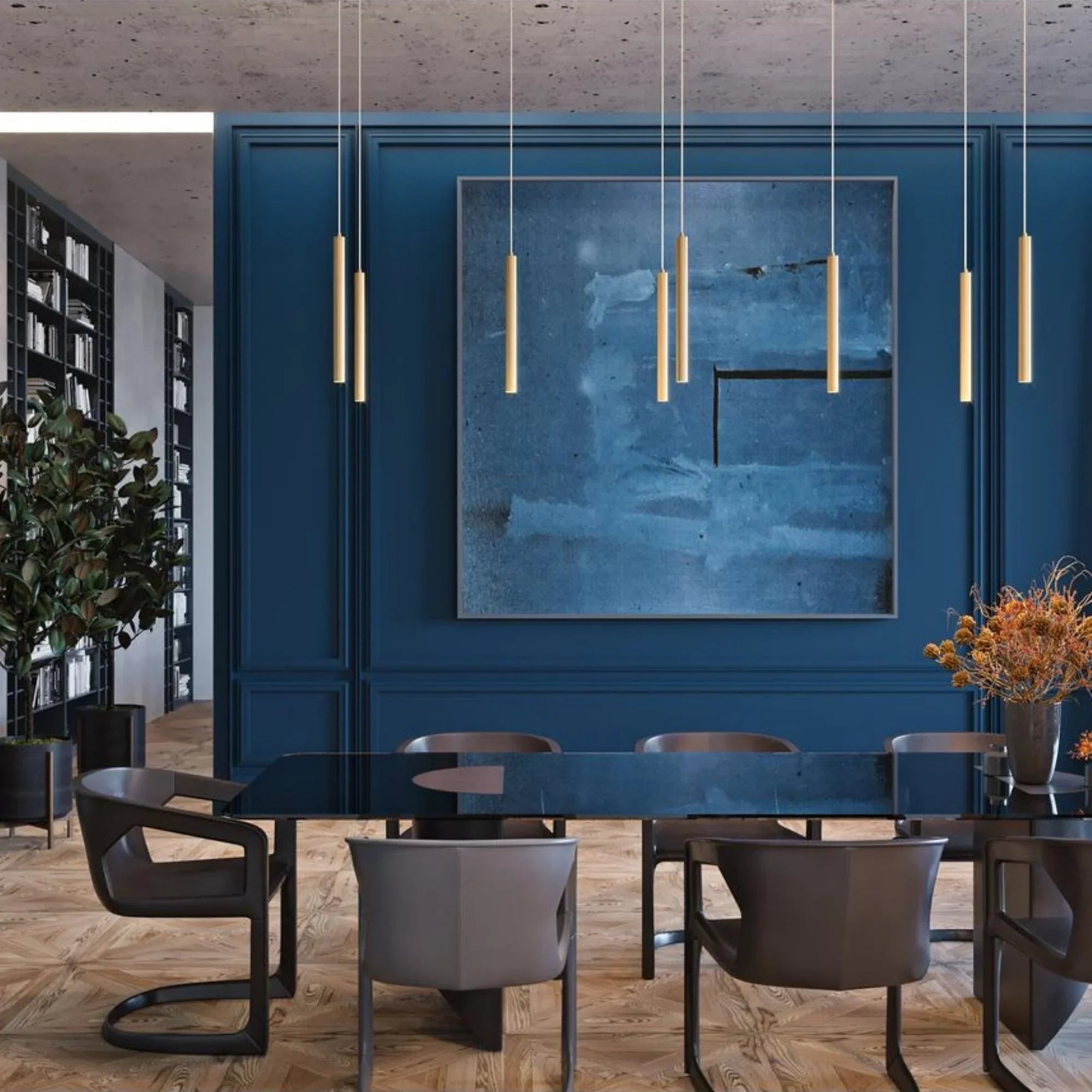 Eli 16" LED Pendant, Satin Brass Finish - Bees Lighting