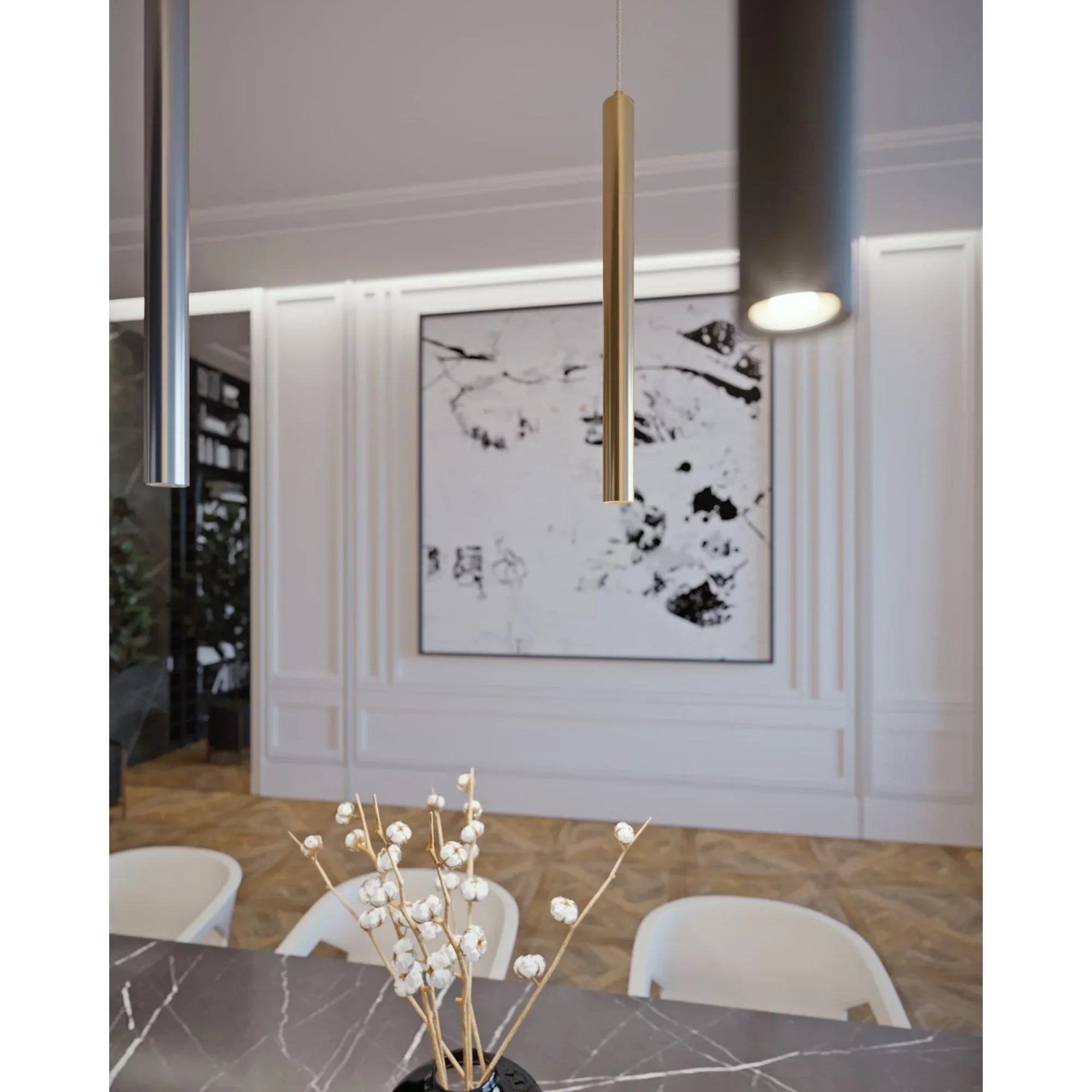 Eli 16" LED Pendant, Satin Nickel Finish - Bees Lighting