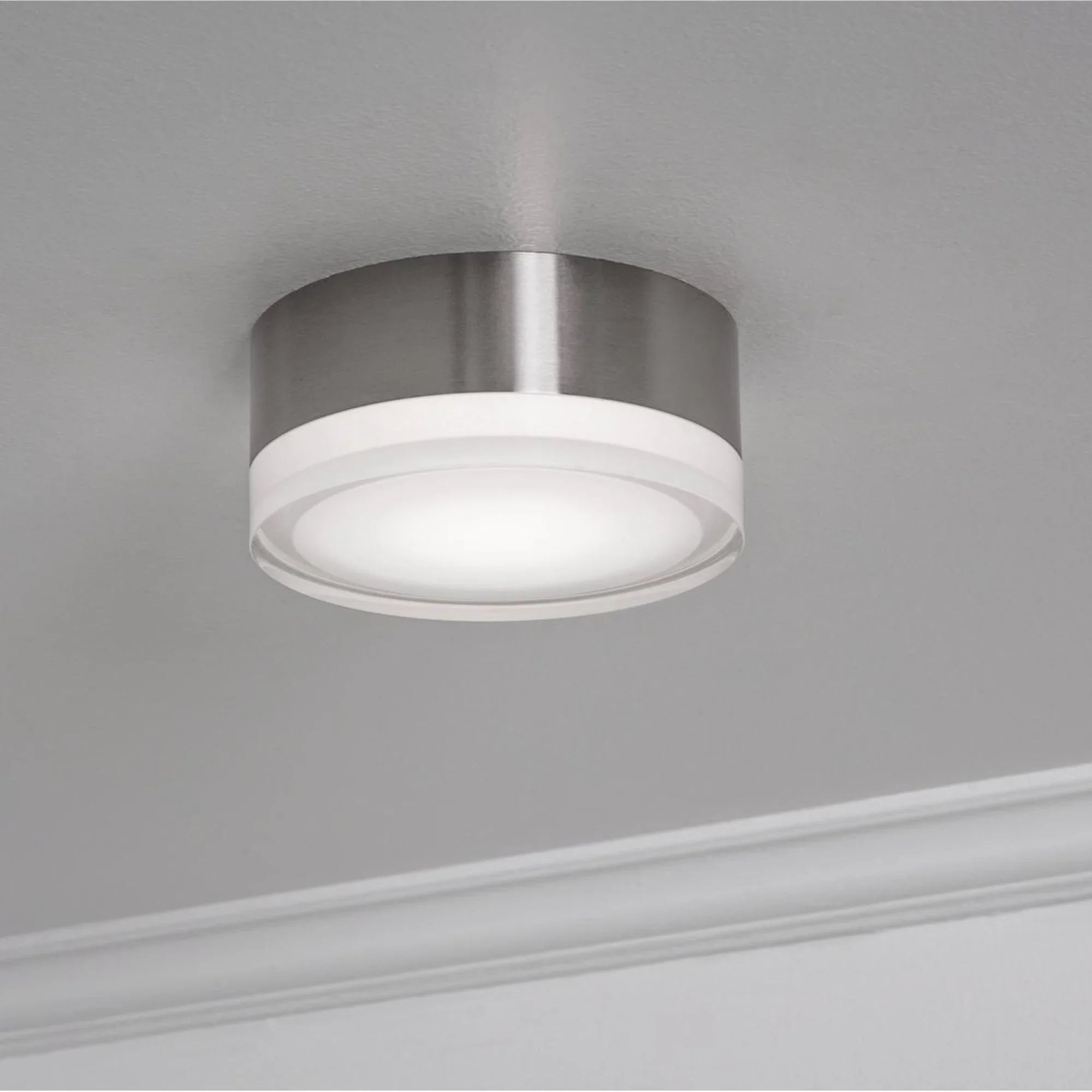 Emma 6" LED Flush Mount, 5CCT, Satin Nickel Finish