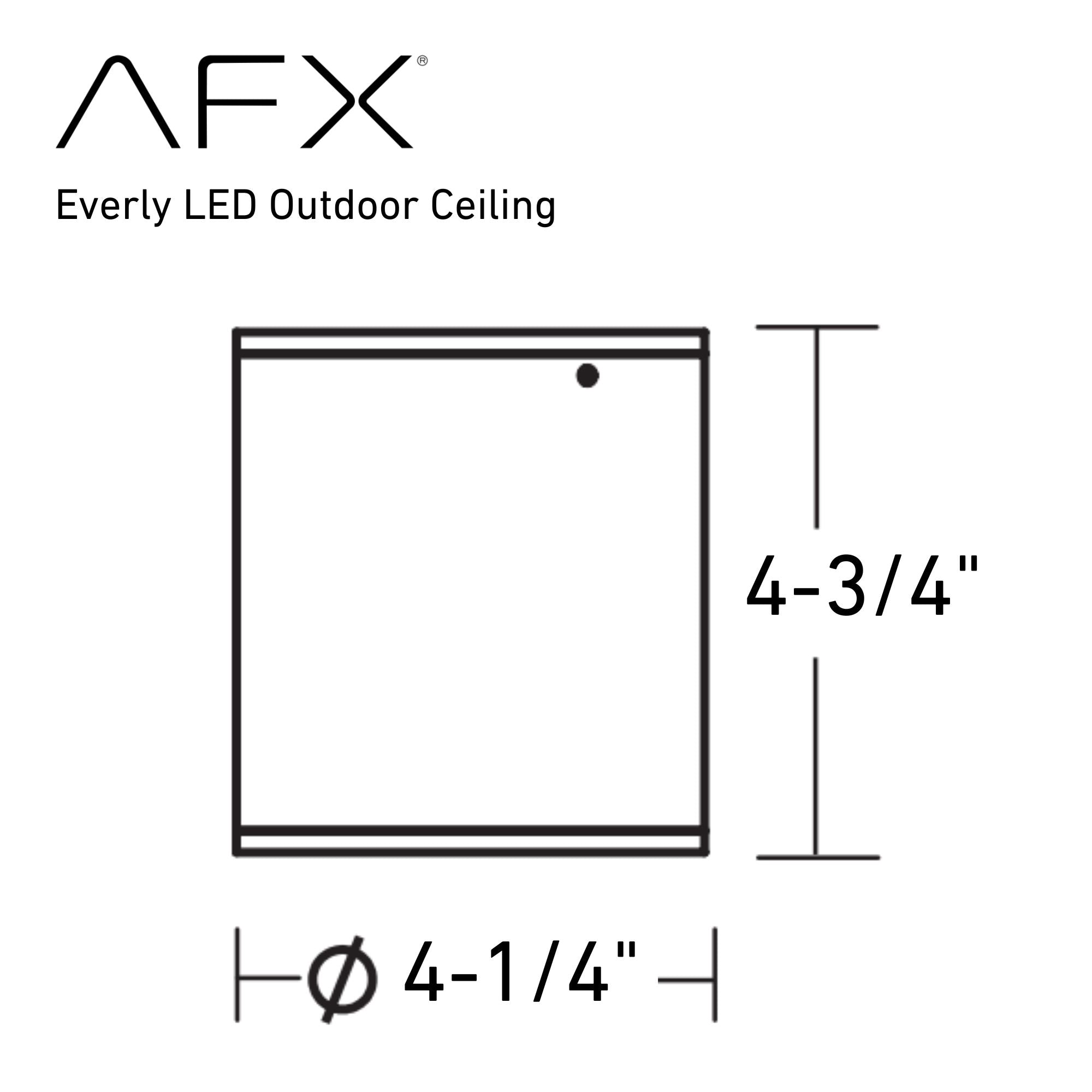 Everly 5 in. LED Outdoor Flush Mount Light 120-277V, Selectable CCT Black - Bees Lighting