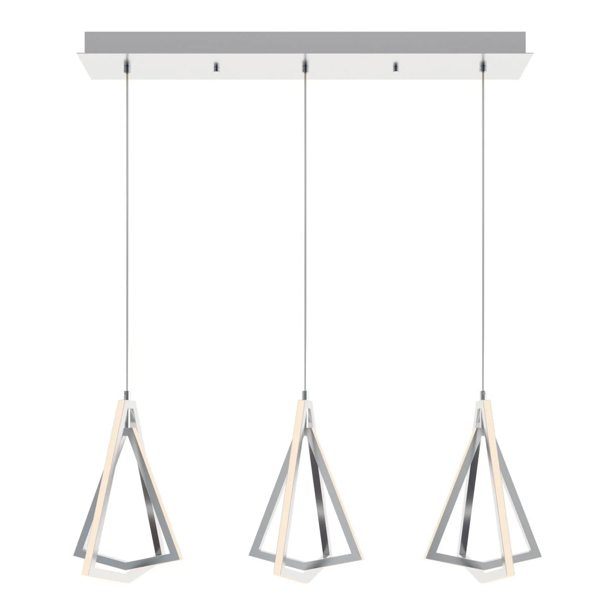 Gianna 36" LED Linear Pendant, Satin Nickel Finish - Bees Lighting