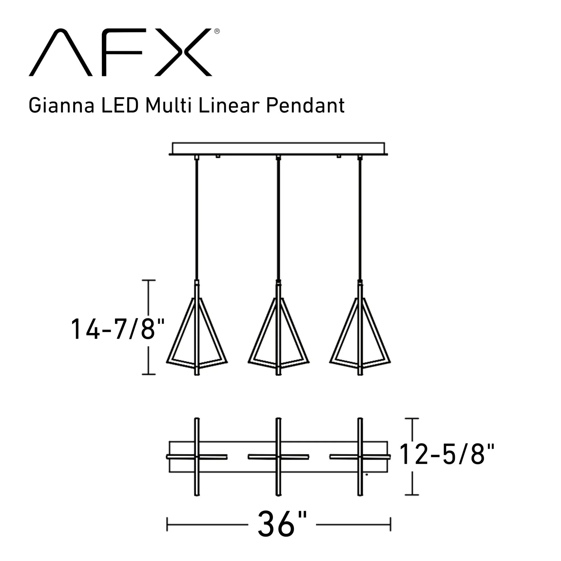 Gianna 36" LED Linear Pendant, Satin Nickel Finish - Bees Lighting