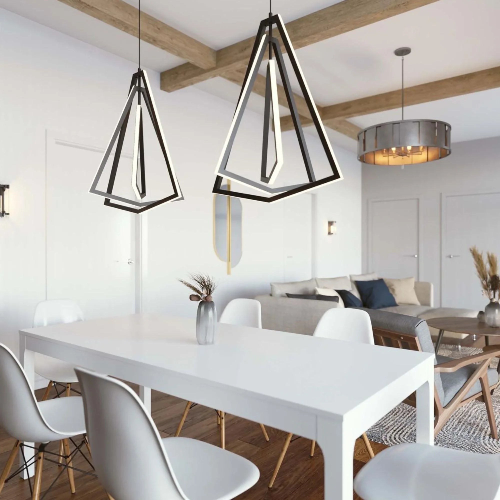 Gianna 24" LED Pendant, Black Finish - Bees Lighting