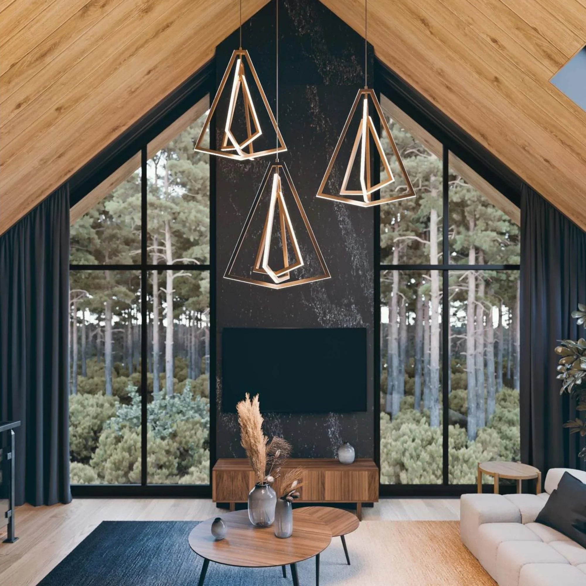 Gianna 24" LED Pendant, Satin Nickel Finish - Bees Lighting