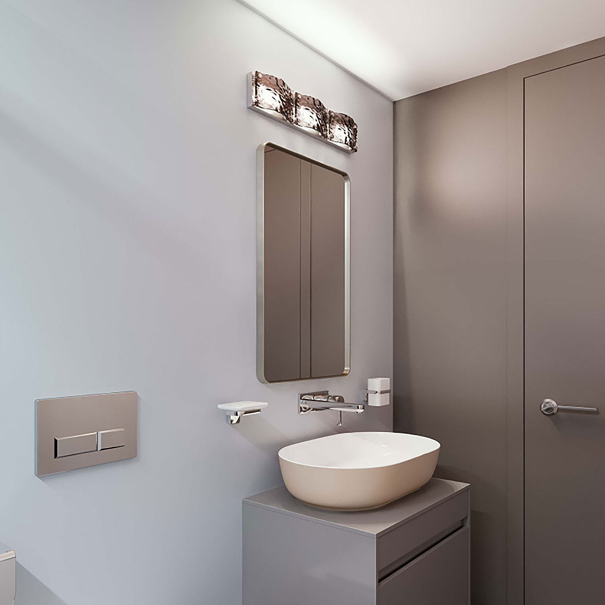 Glacier 22 in. 3 lights LED Vanity Light Polished Chrome finish - Bees Lighting