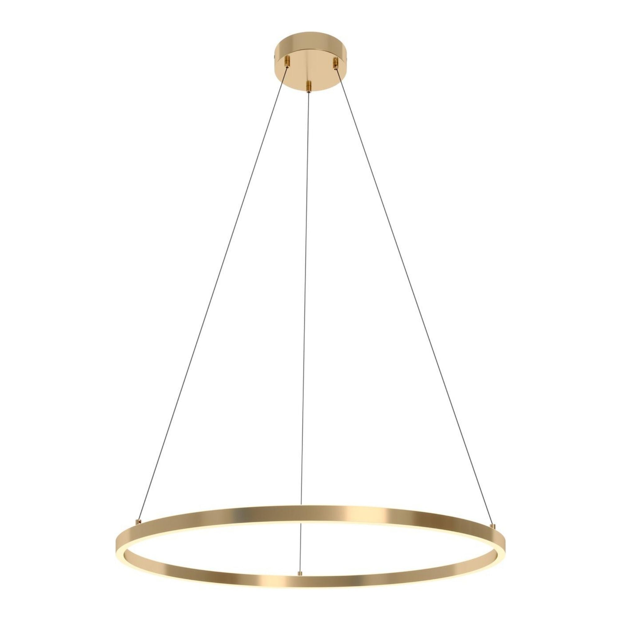 Glo 36 In. LED Pendant Light Satin Brass Finish - Bees Lighting
