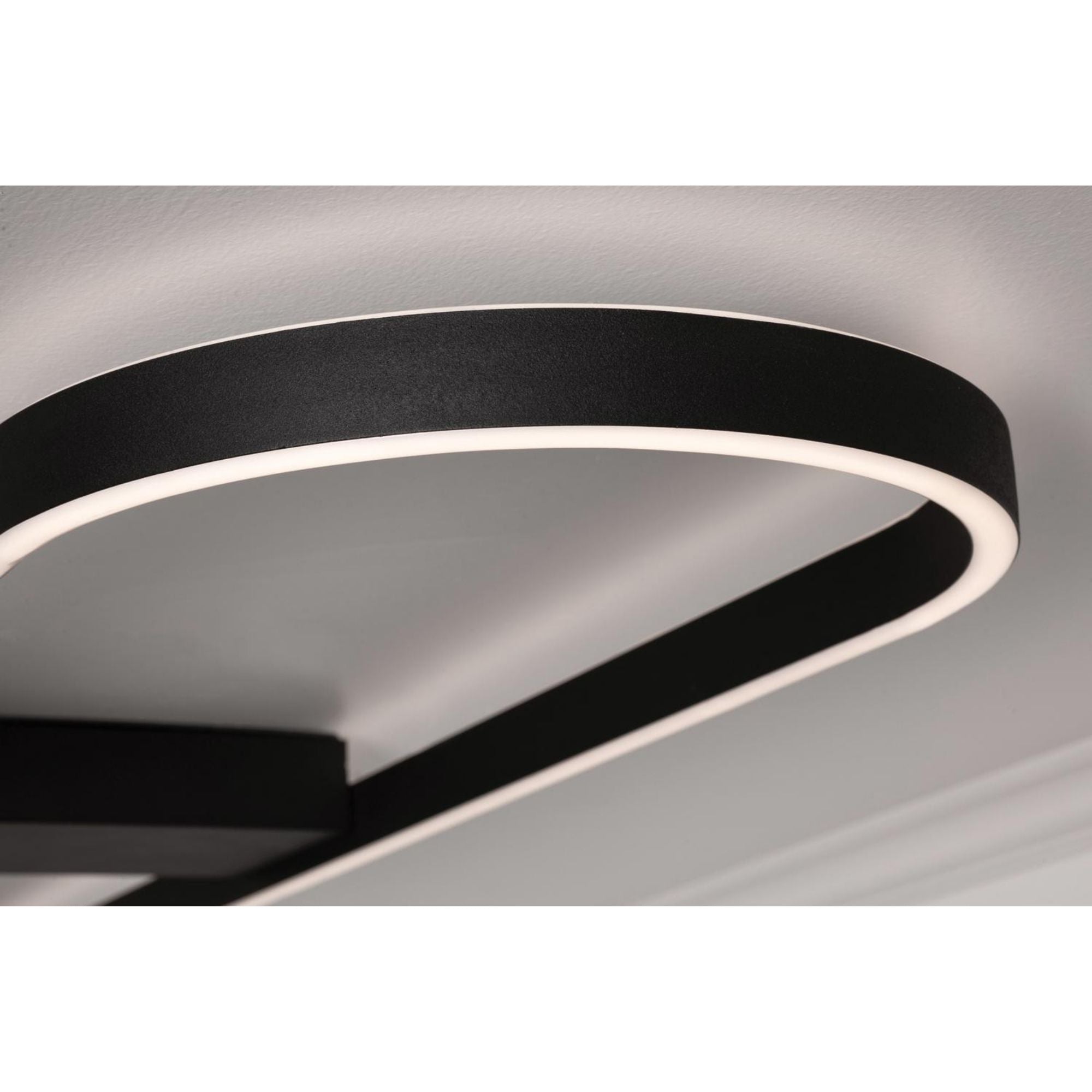 Glo 48 In. LED Semi-flush Mount Light Black Finish - Bees Lighting