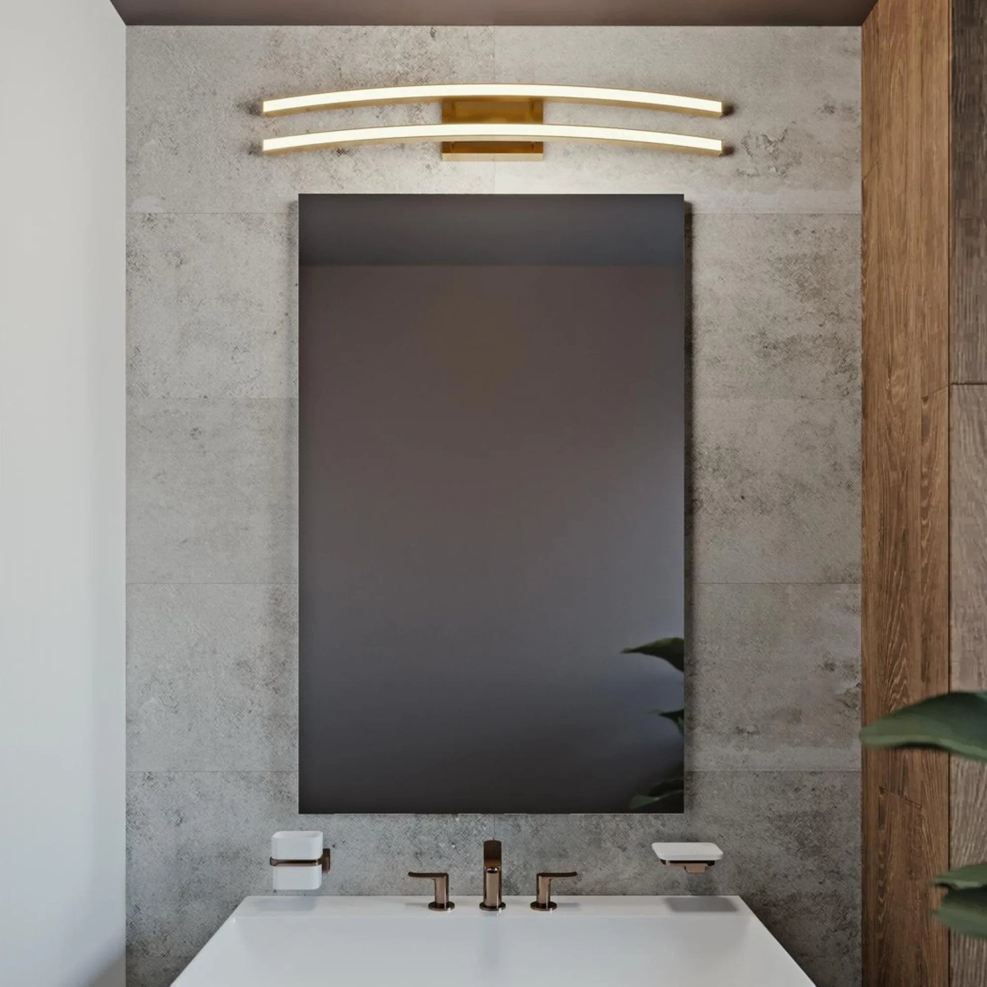 Harper 36" LED Vanity, Satin Brass Finish - Bees Lighting