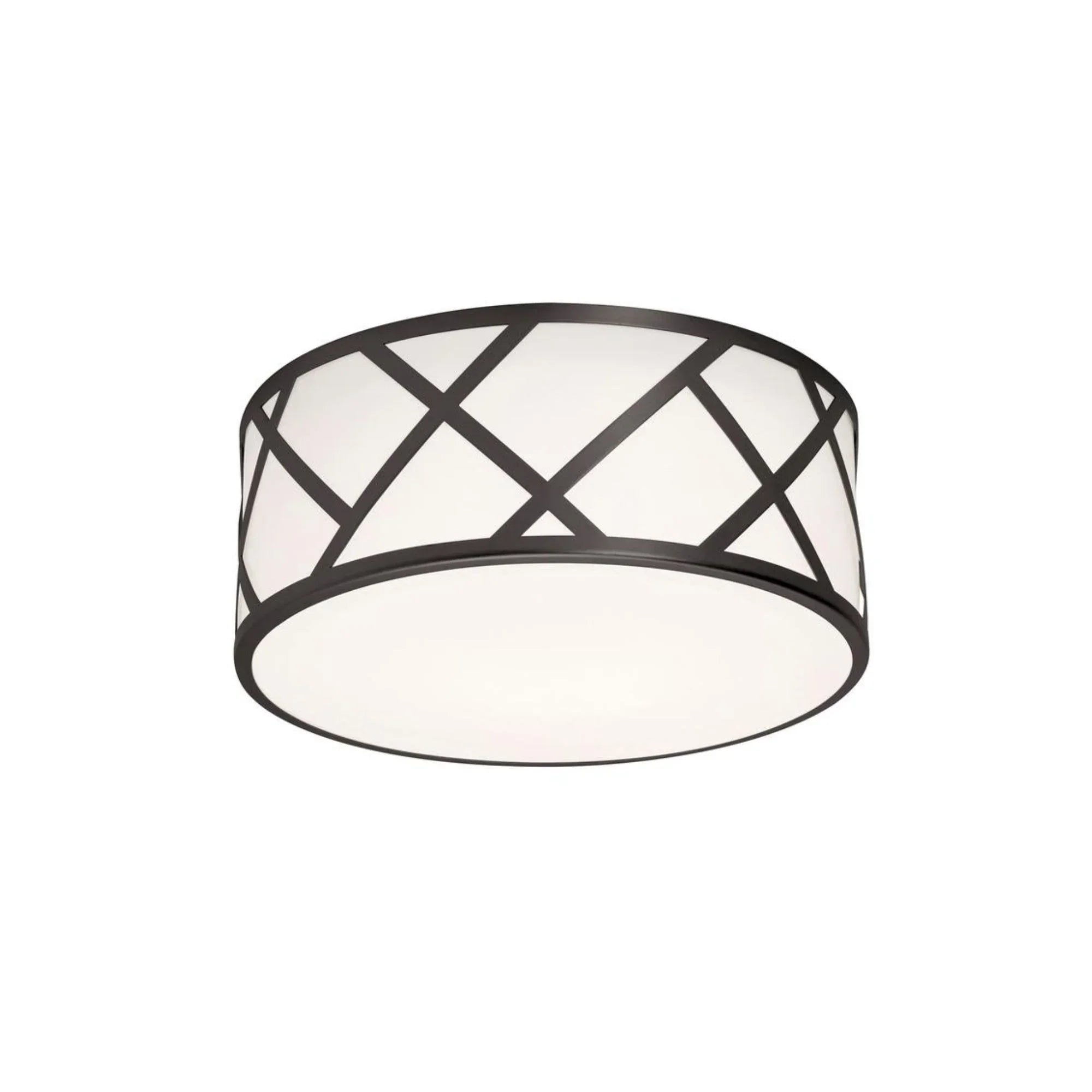Haven 13" 2-Light Flush Mount, Black Finish