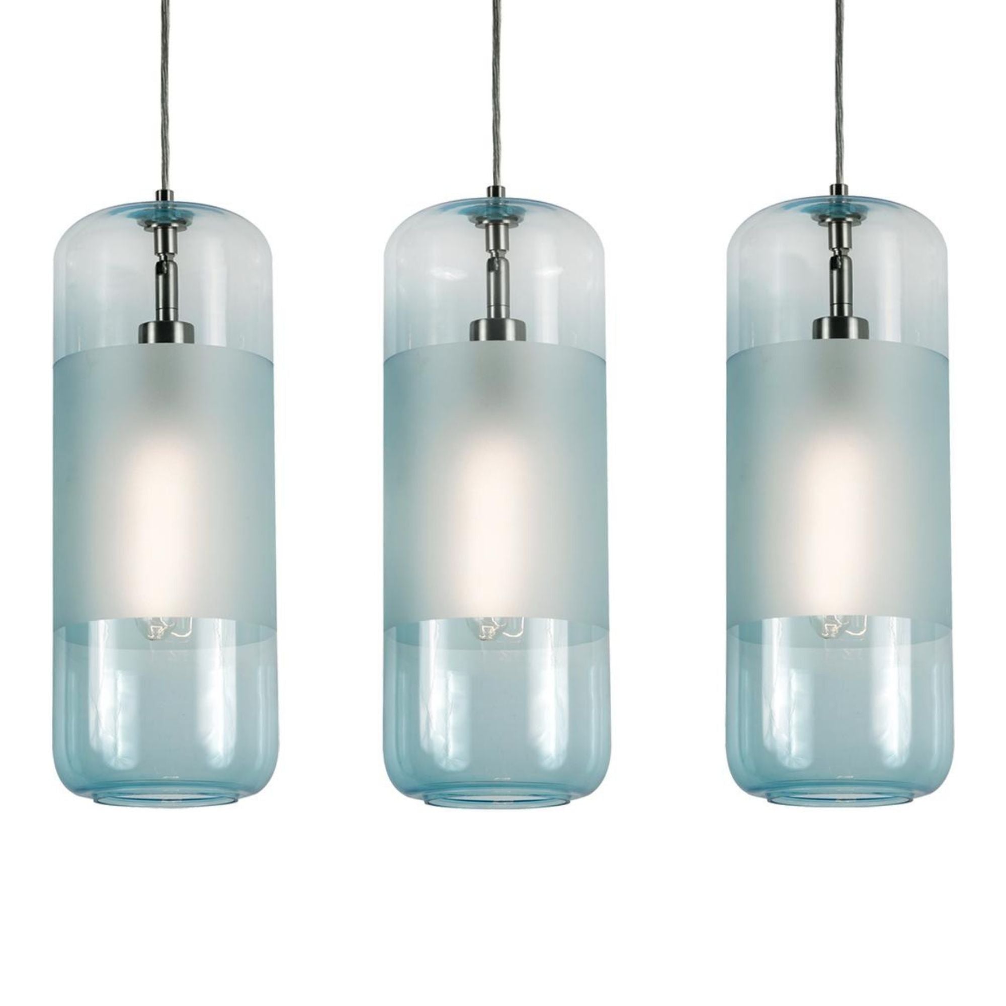 Hermosa 41" 3 lights Linear Pendant Light Satin Nickel - Bees Lighting