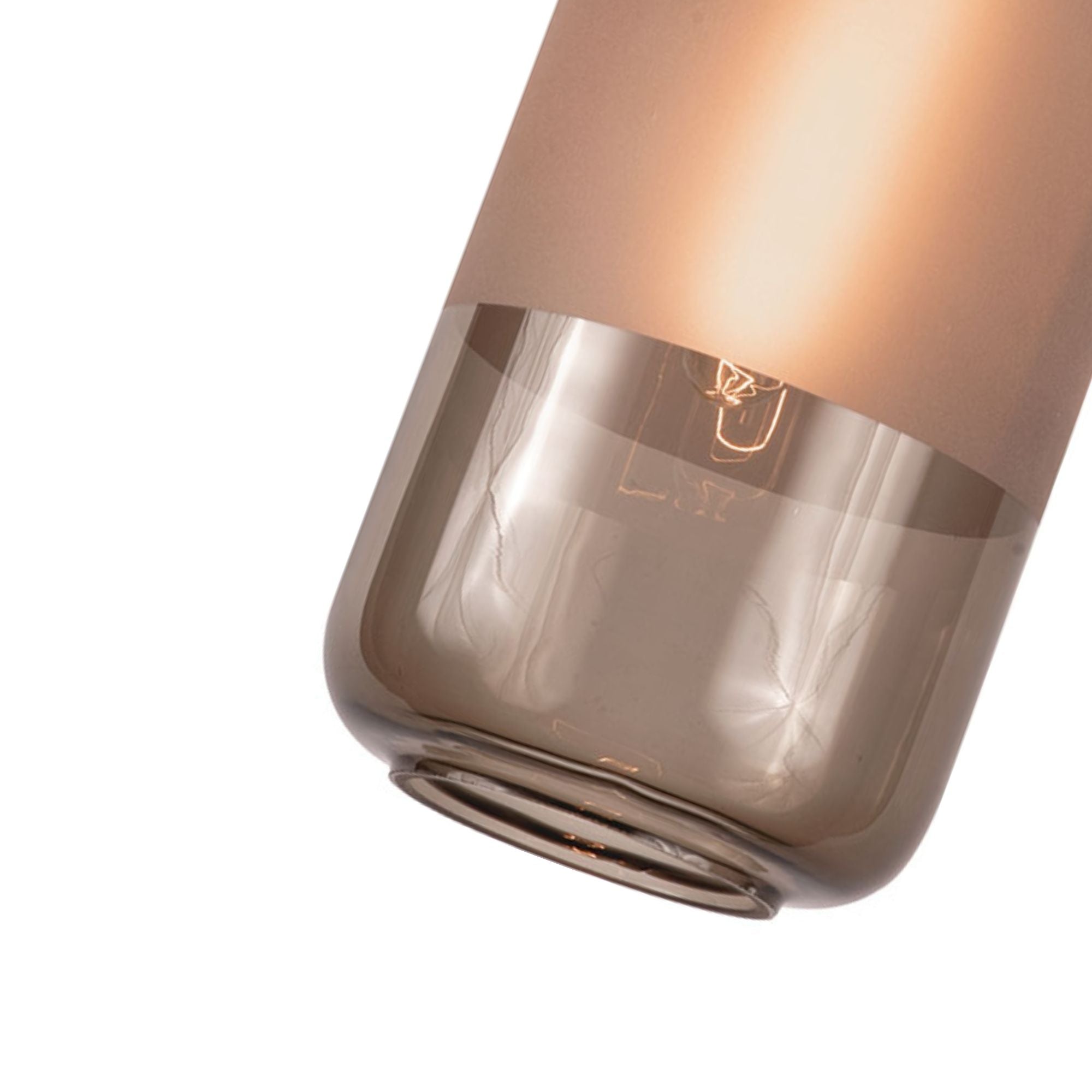 Hermosa 6 in. Pendant Light Satin Nickel finish with Brown shade - Bees Lighting