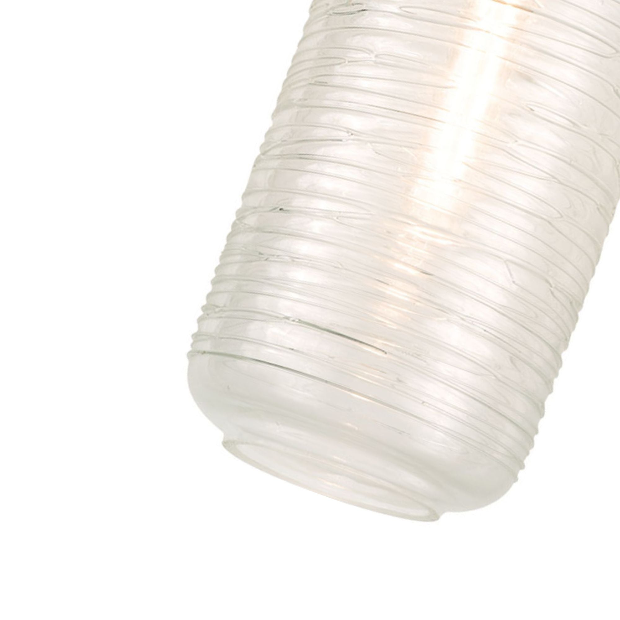 Hermosa 41 in. 3 lights Pendant Light Satin Nickel finish with Clear Swirl shade - Bees Lighting