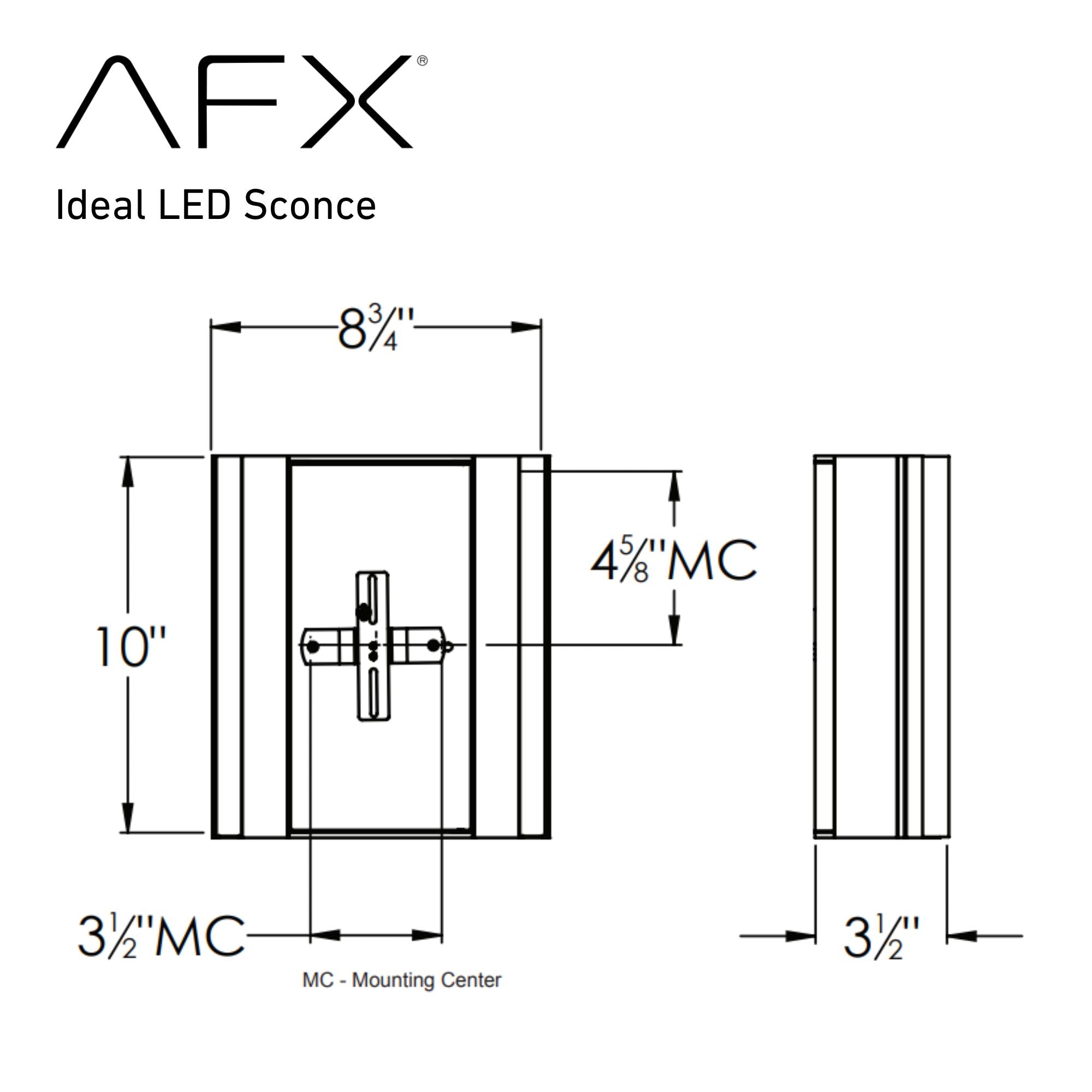 Ideal 10 in. LED Wall Light Satin Nickel finish - Bees Lighting