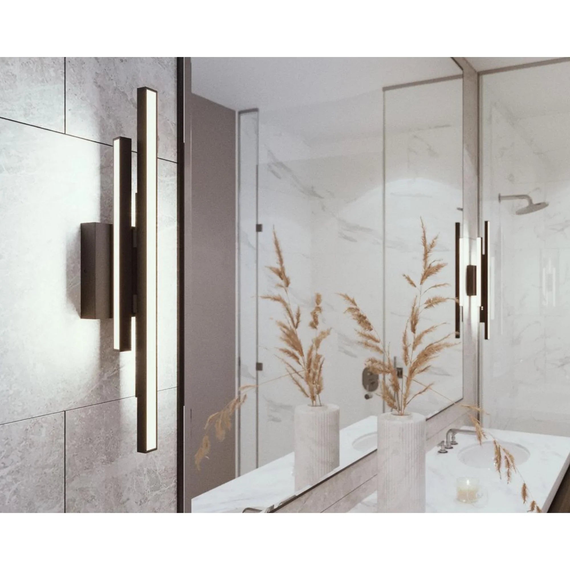 Indra 24" LED Vanity, Black Finish - Bees Lighting