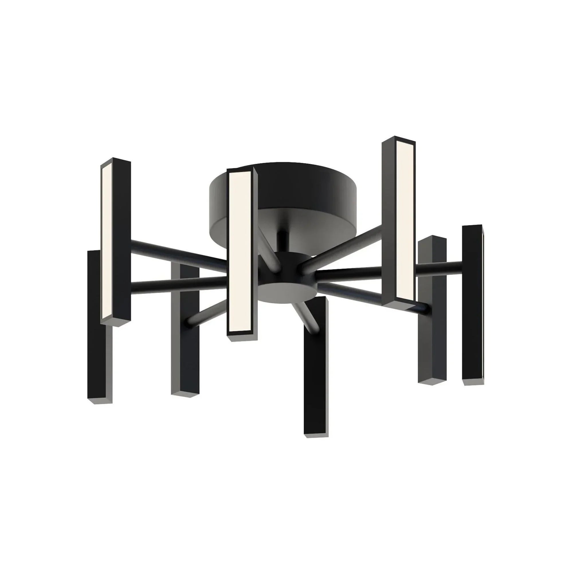 Indra 16" LED Semi-Flush Mount, Black Finish