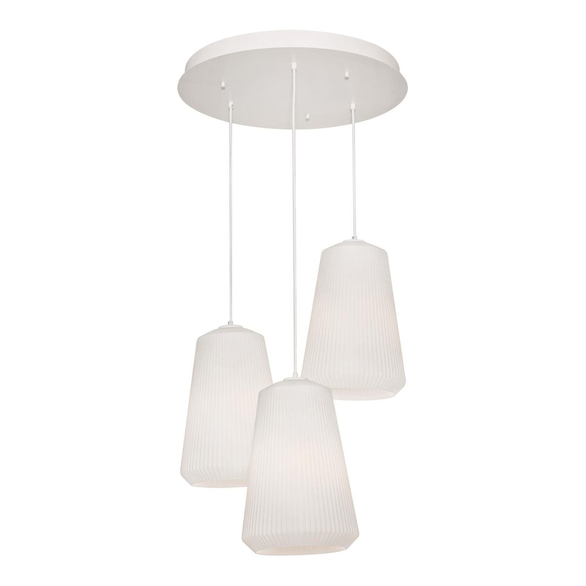 Isla 24 in. 3 Lights Pendant Light White Finish - Bees Lighting